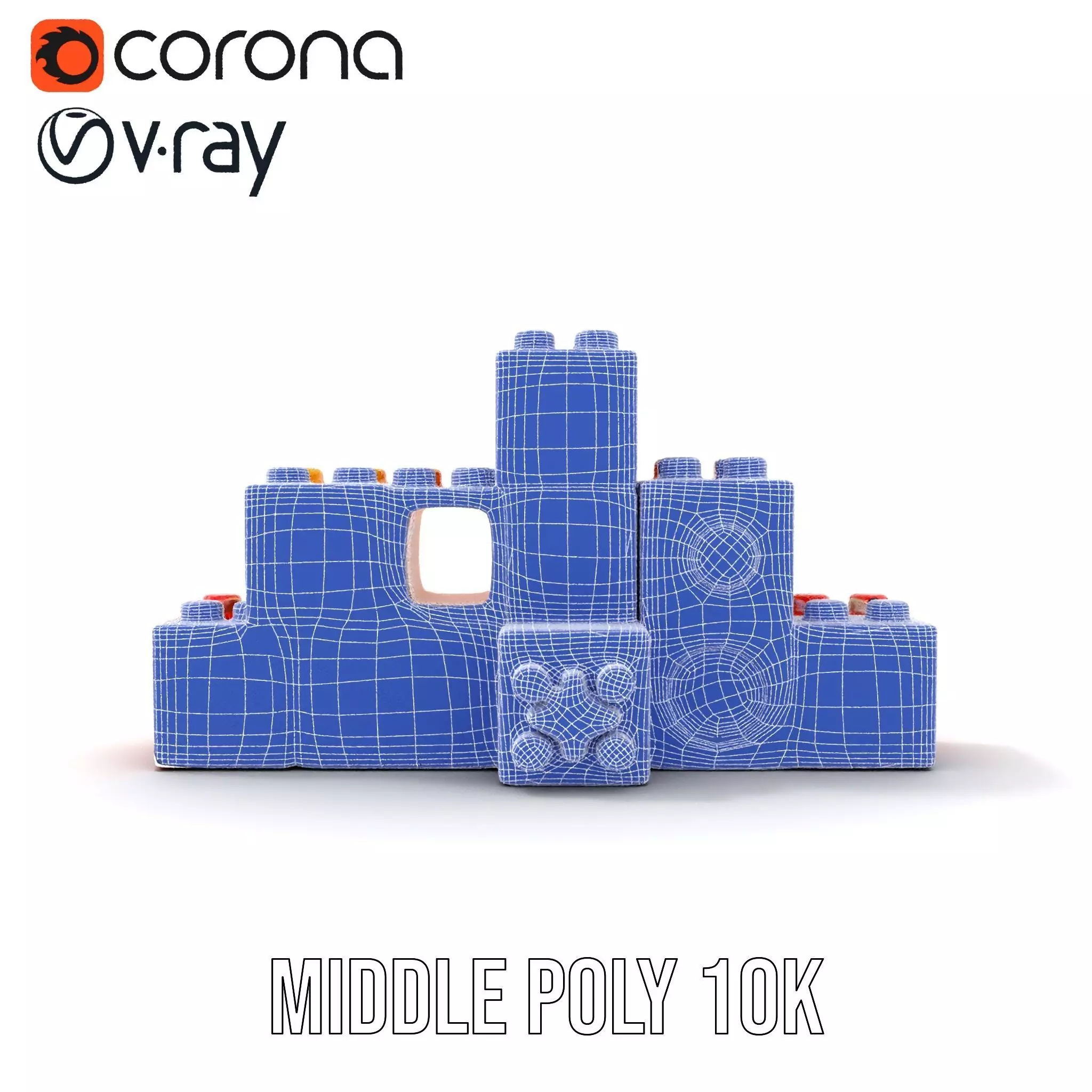 Vibrant Block Collection model pack Low-poly 3D model_21