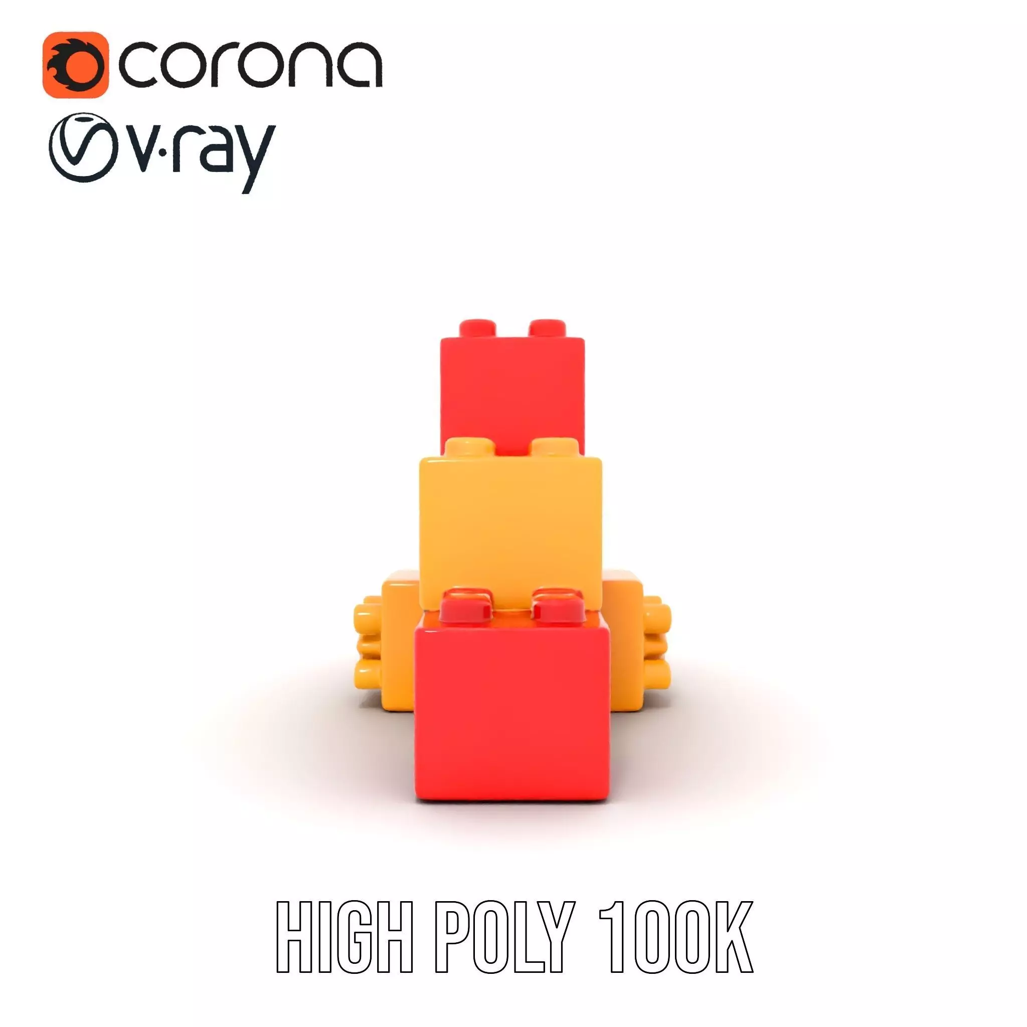 Vibrant Block Collection model pack Low-poly 3D model_23