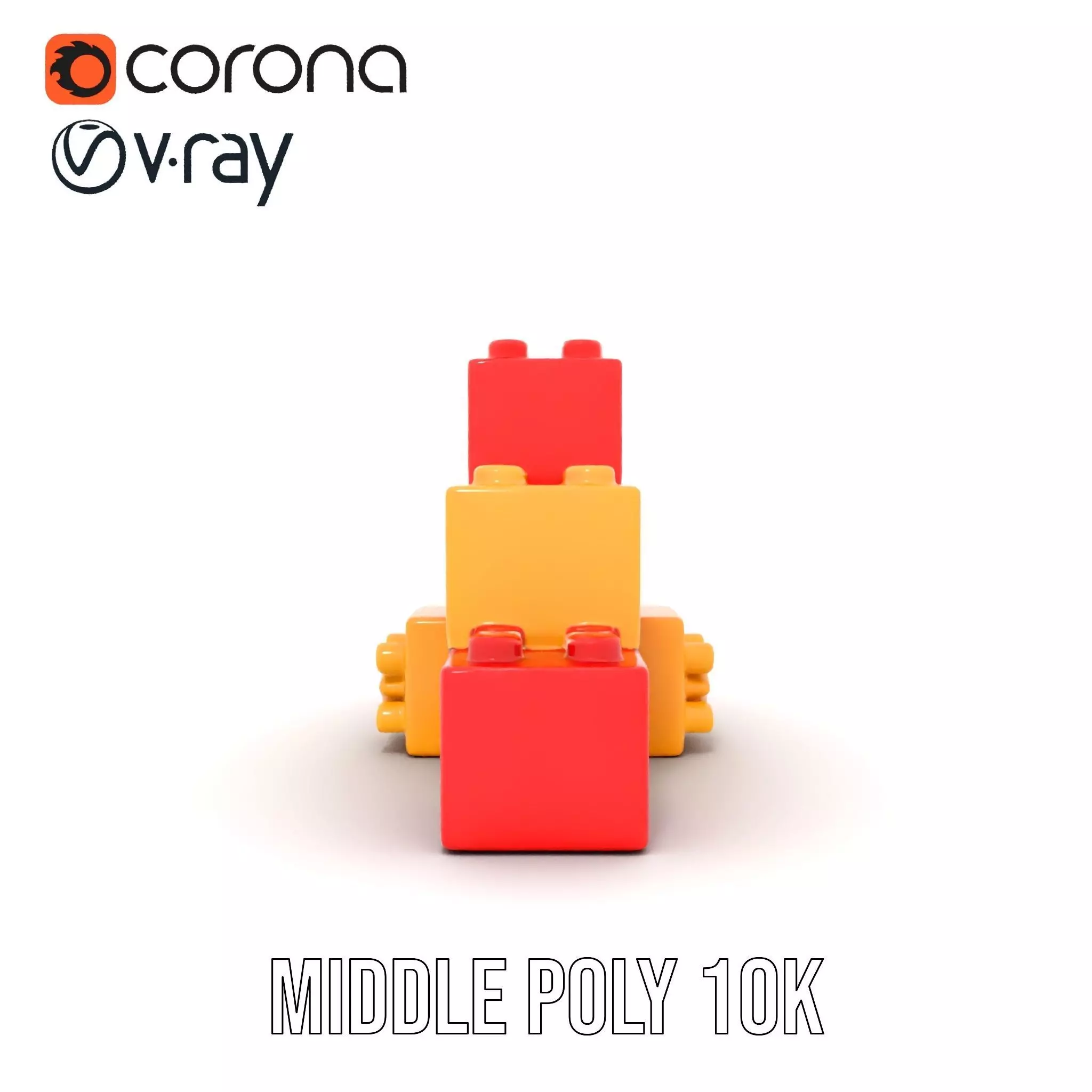 Vibrant Block Collection model pack Low-poly 3D model_24