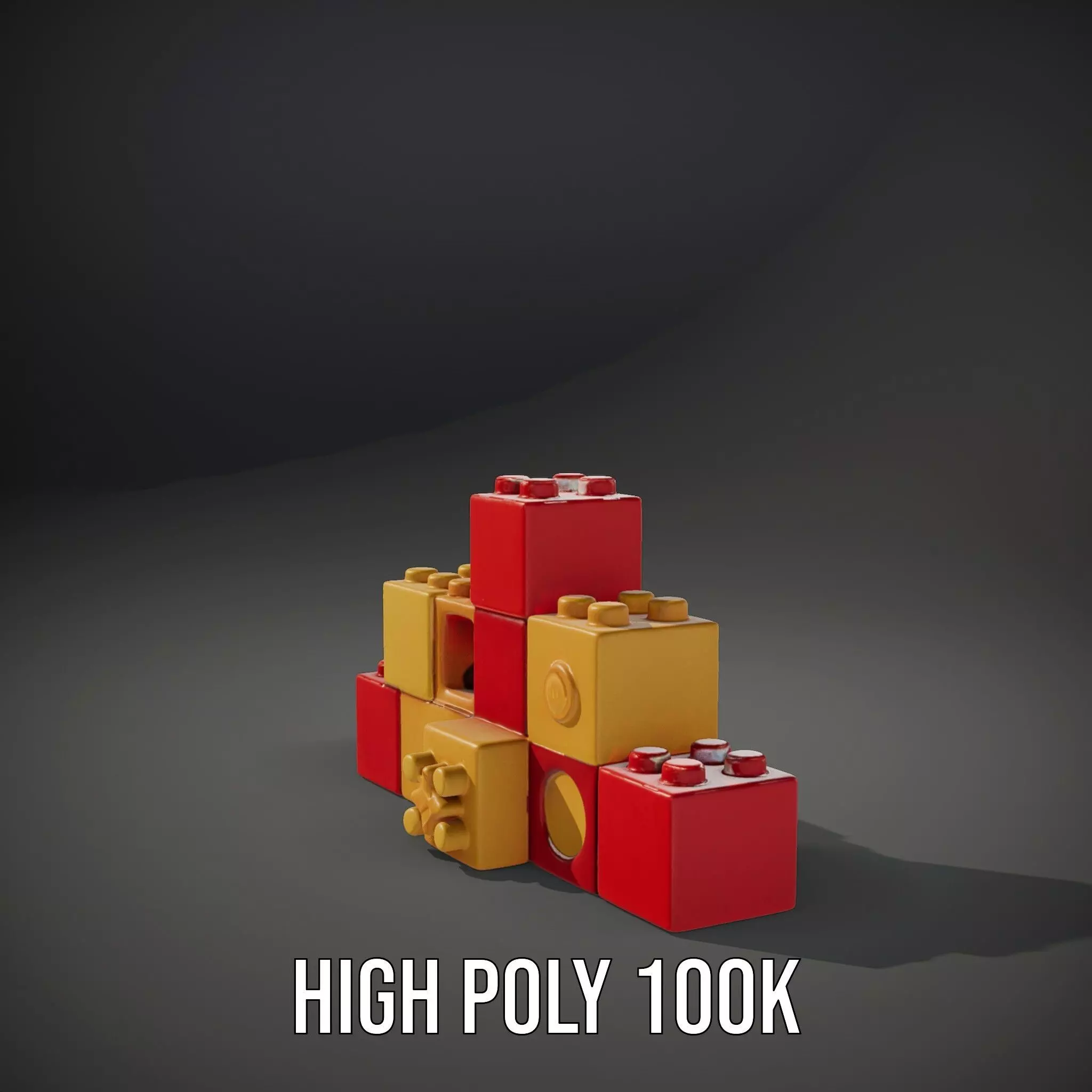 Vibrant Block Collection model pack Low-poly 3D model_8