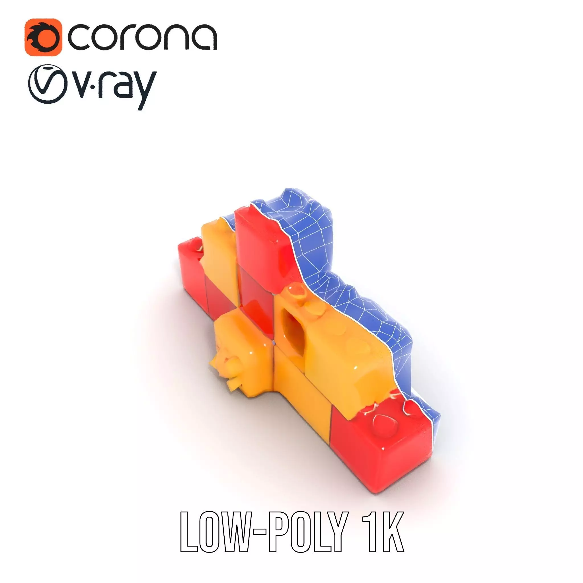 Vibrant Block Collection model pack Low-poly 3D model_17