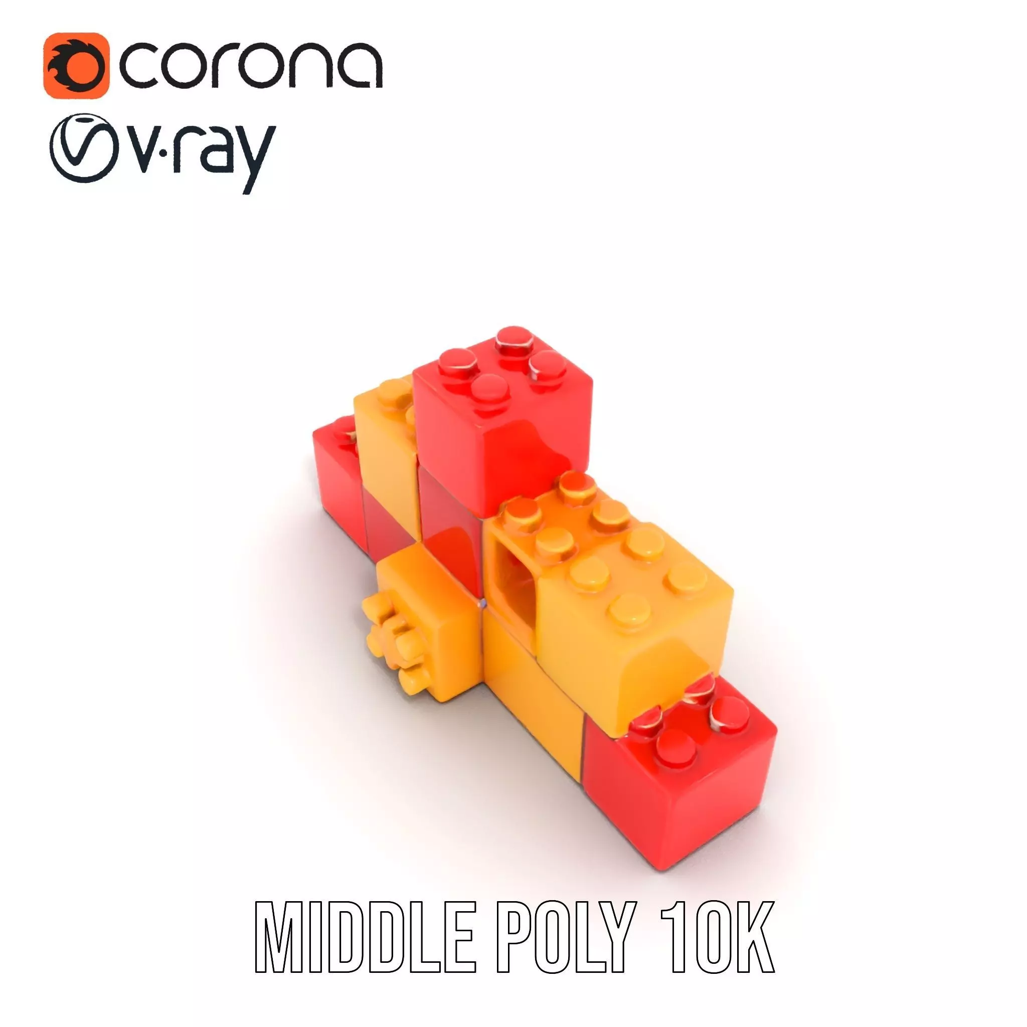 Vibrant Block Collection model pack Low-poly 3D model_6