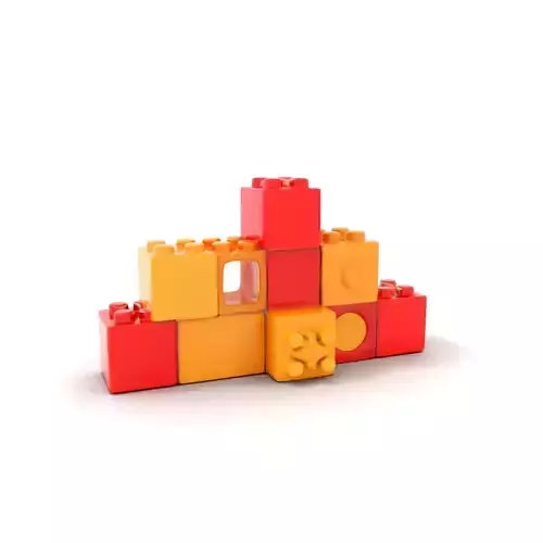 Vibrant Block Collection model pack Low-poly 3D model