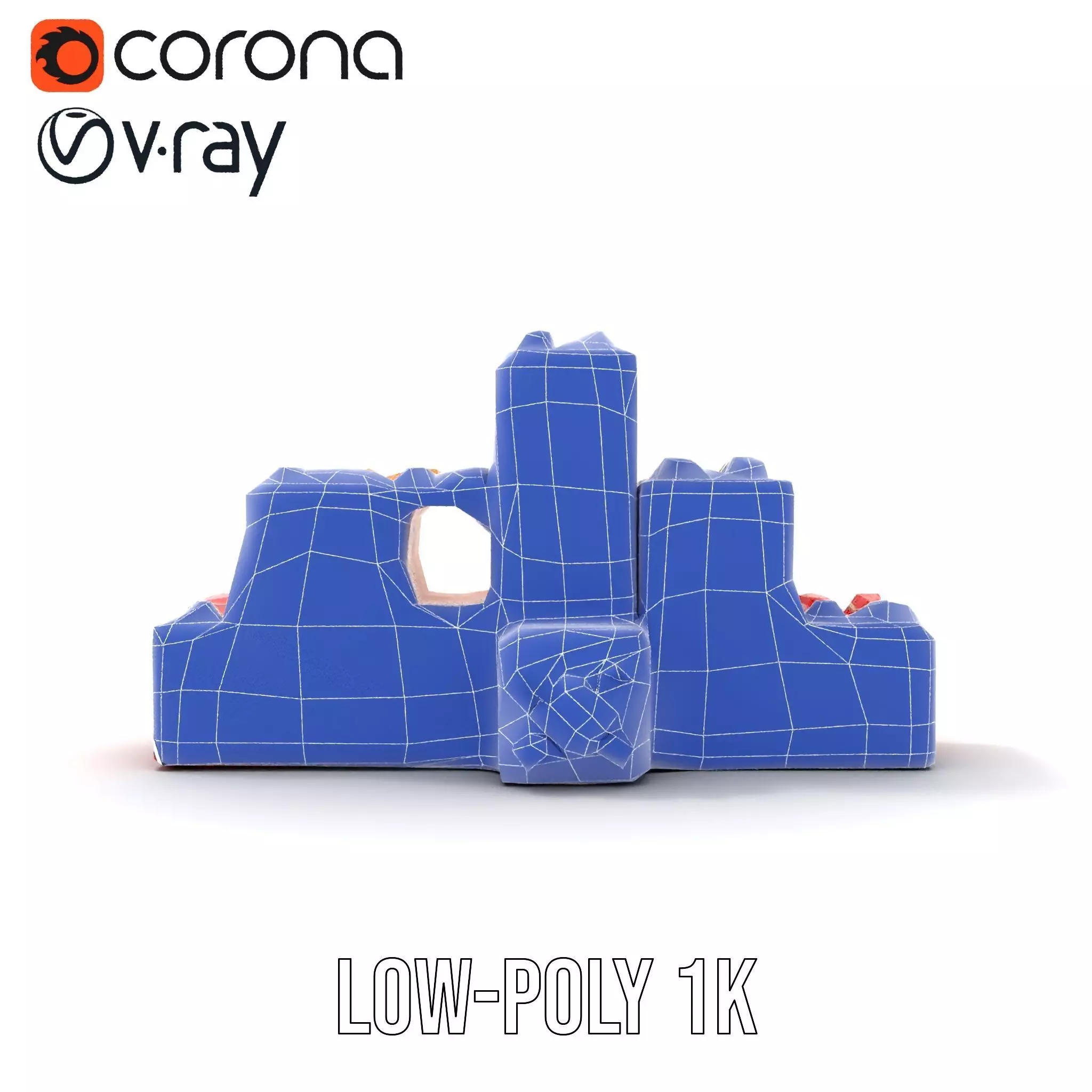 Vibrant Block Collection model pack Low-poly 3D model_22