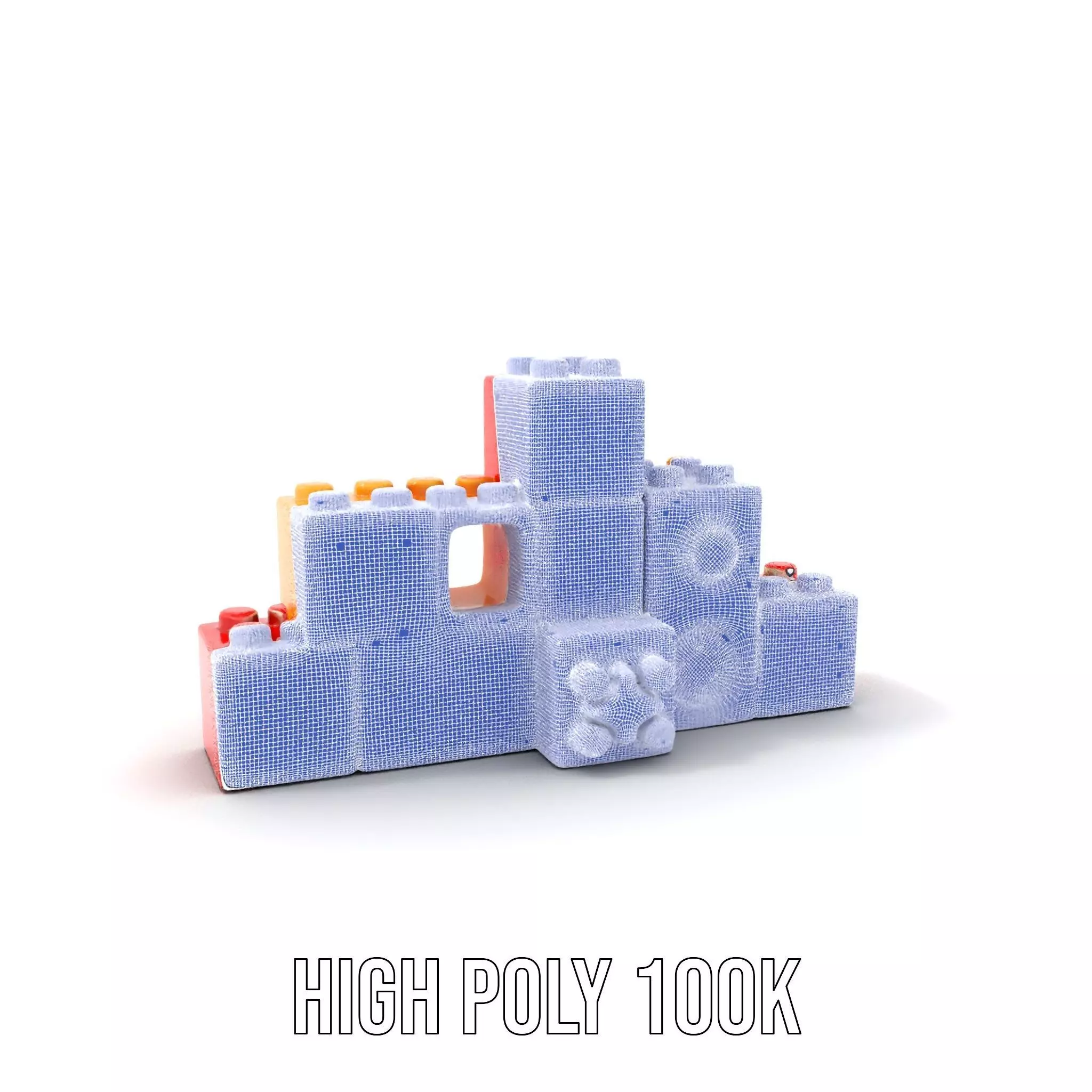 Vibrant Block Collection model pack Low-poly 3D model_4