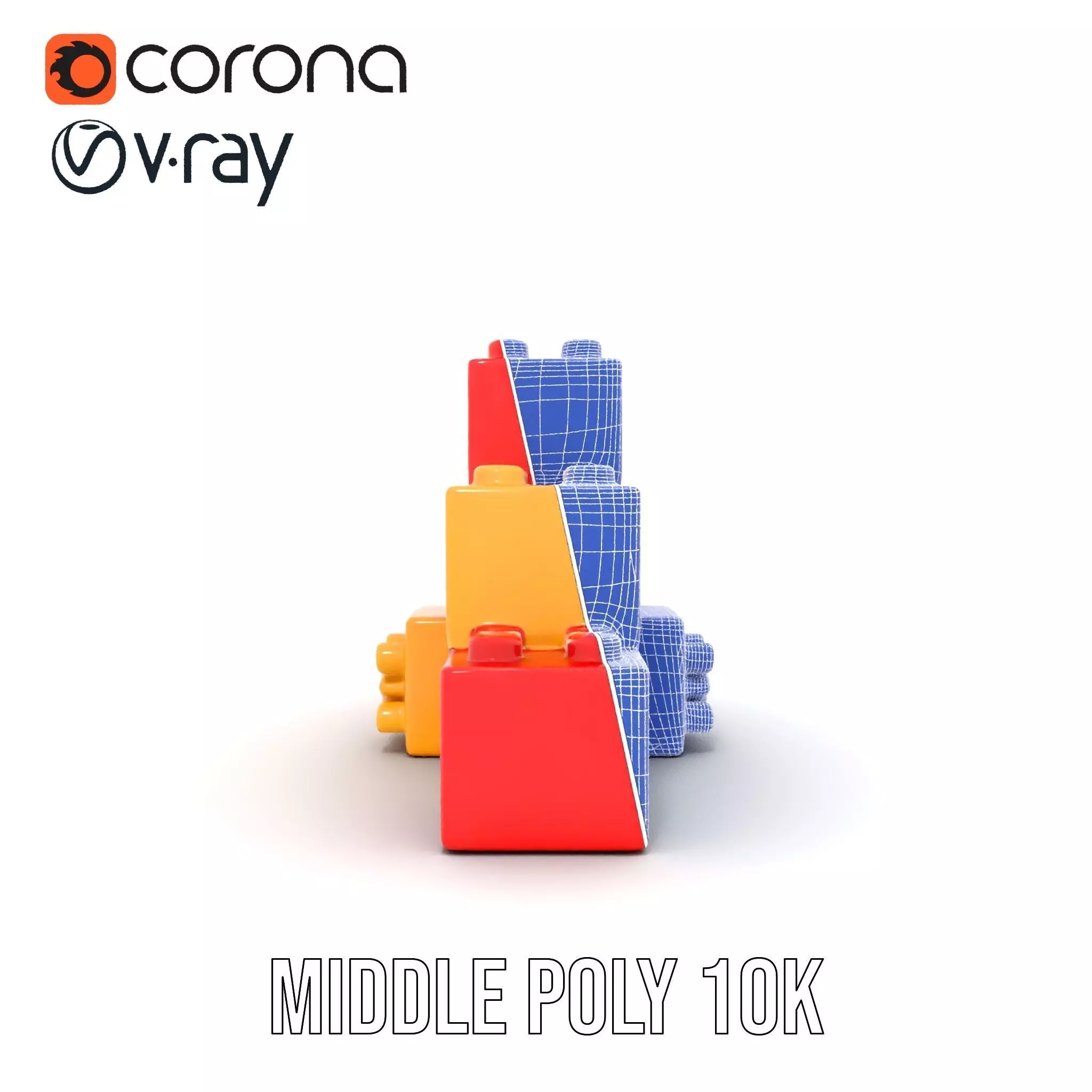 Vibrant Block Collection model pack Low-poly 3D model_29