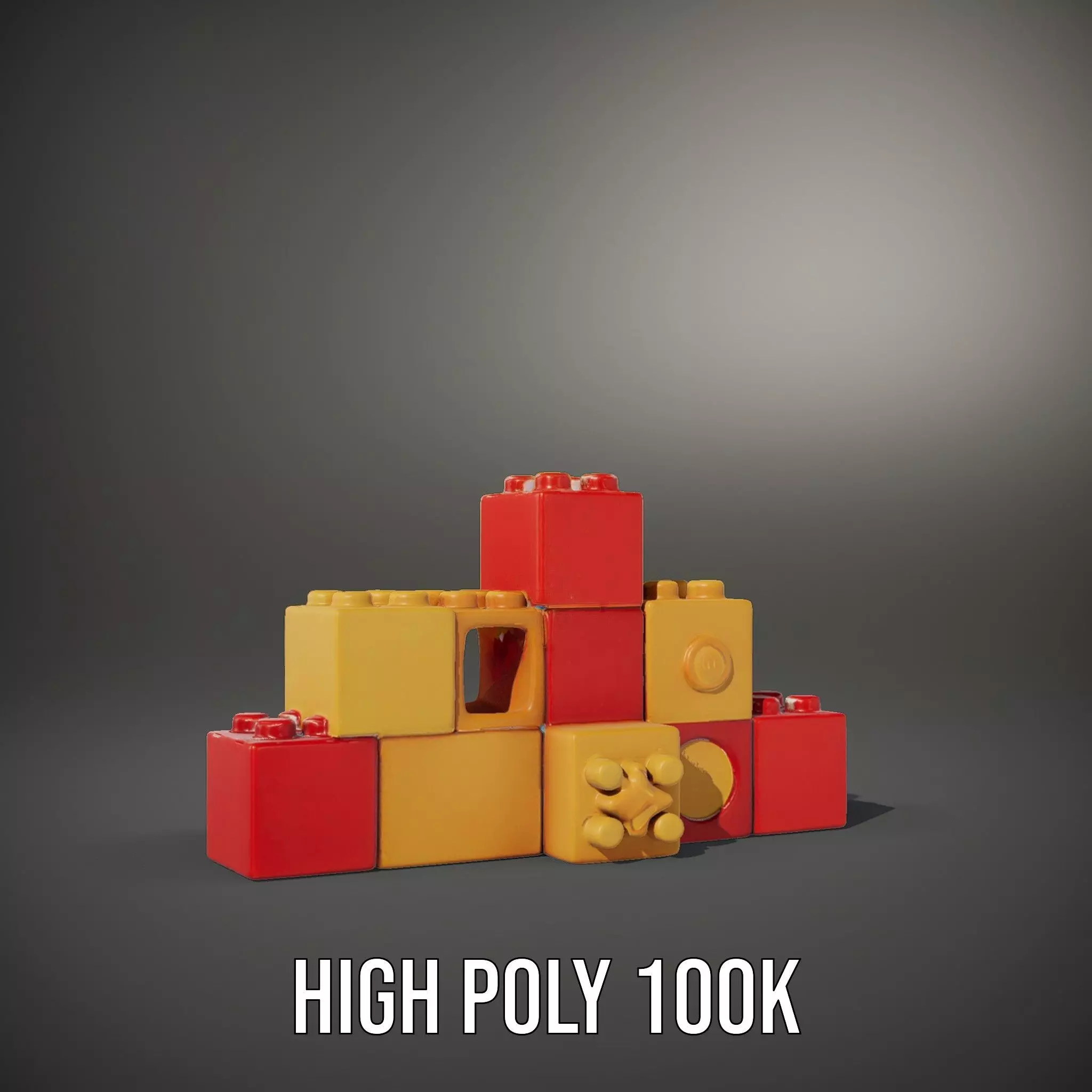 Vibrant Block Collection model pack Low-poly 3D model_10
