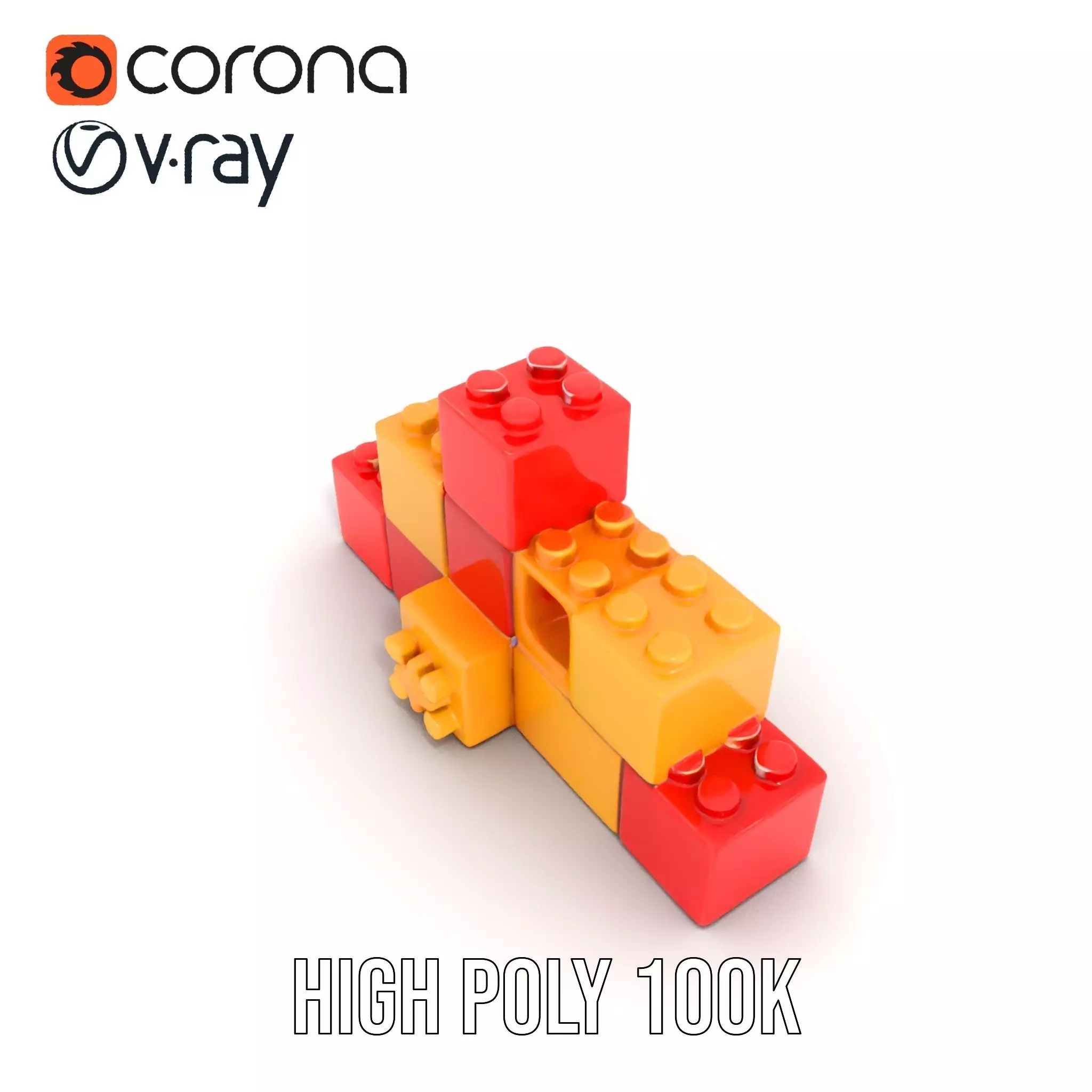 Vibrant Block Collection model pack Low-poly 3D model_18