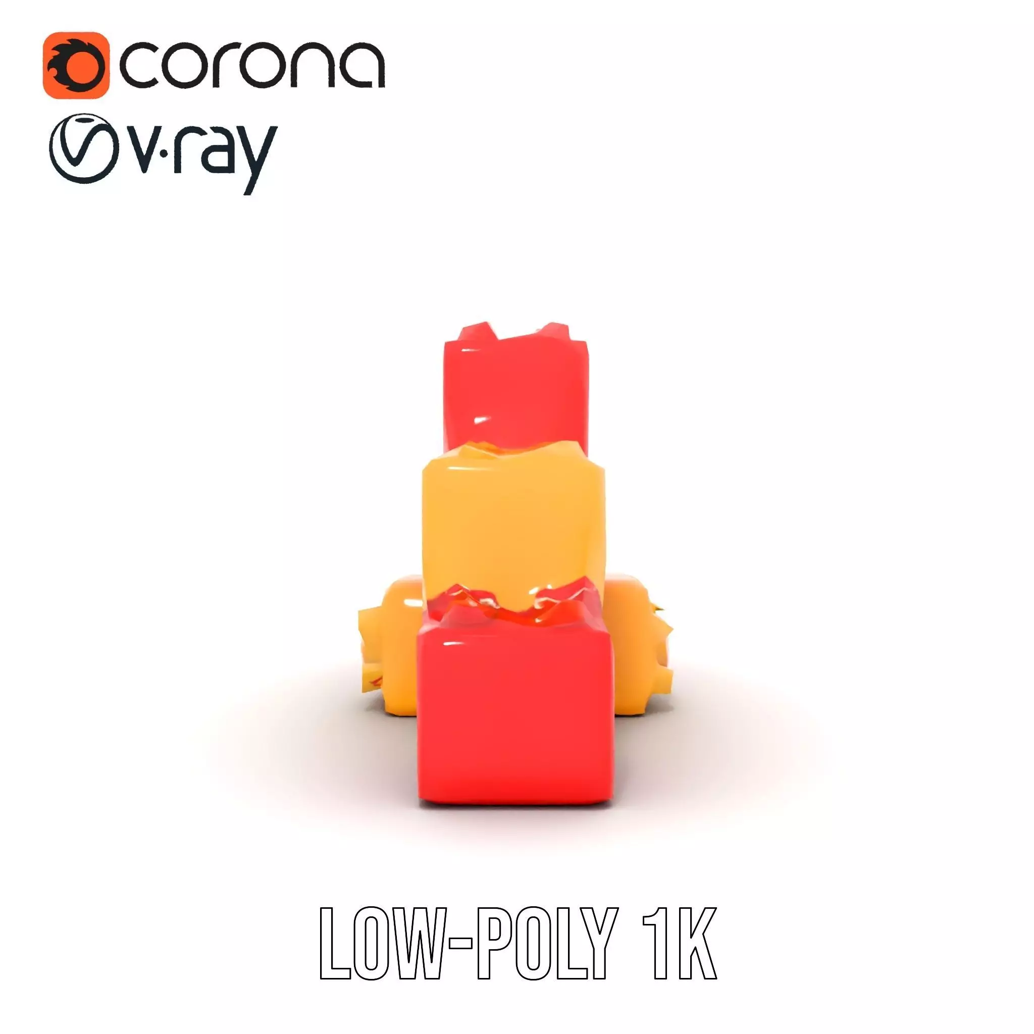 Vibrant Block Collection model pack Low-poly 3D model_9