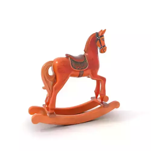 Classic Wooden Rocking Horse model pack Low-poly 3D model