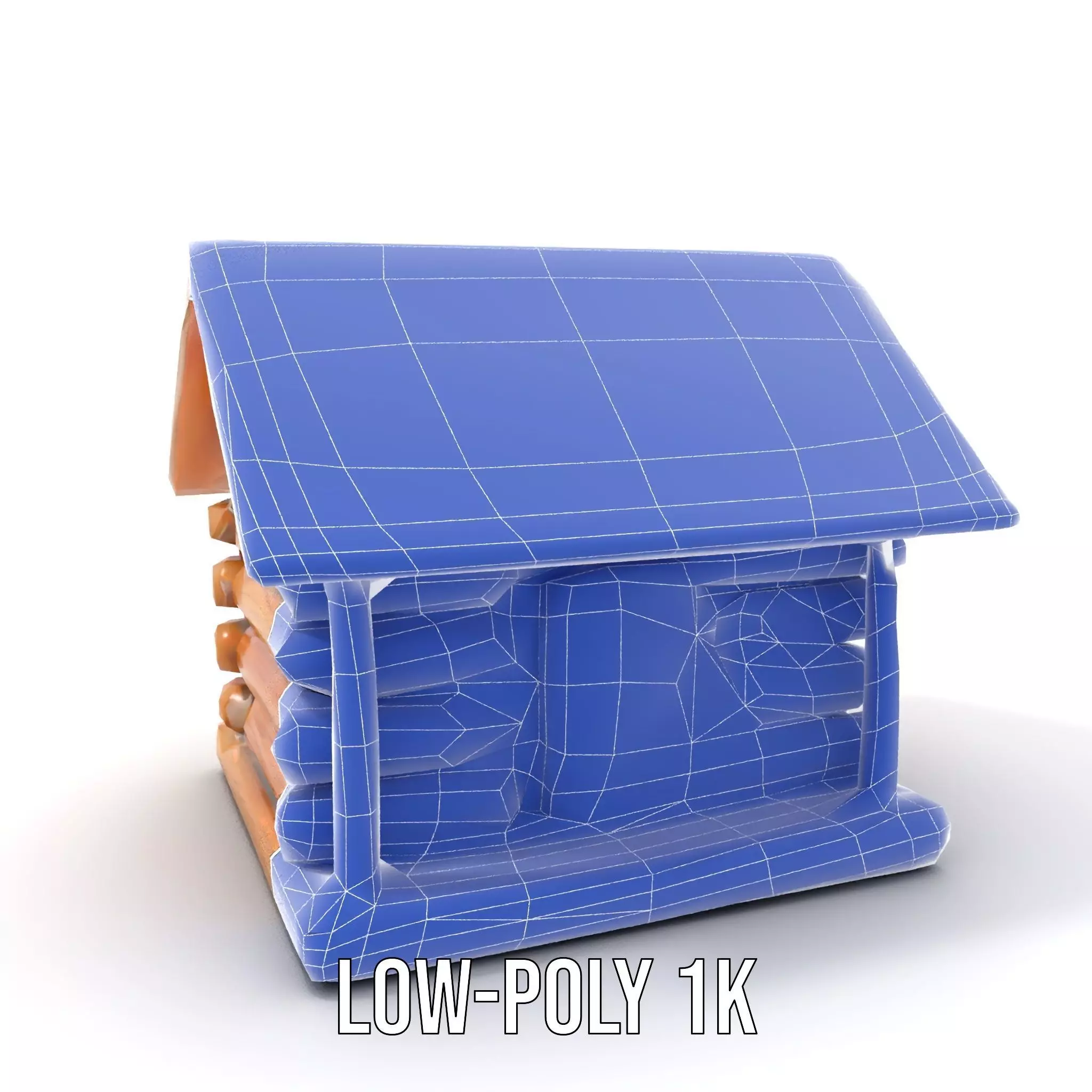 Rustic Log Cabin model pack Low-poly 3D model_16