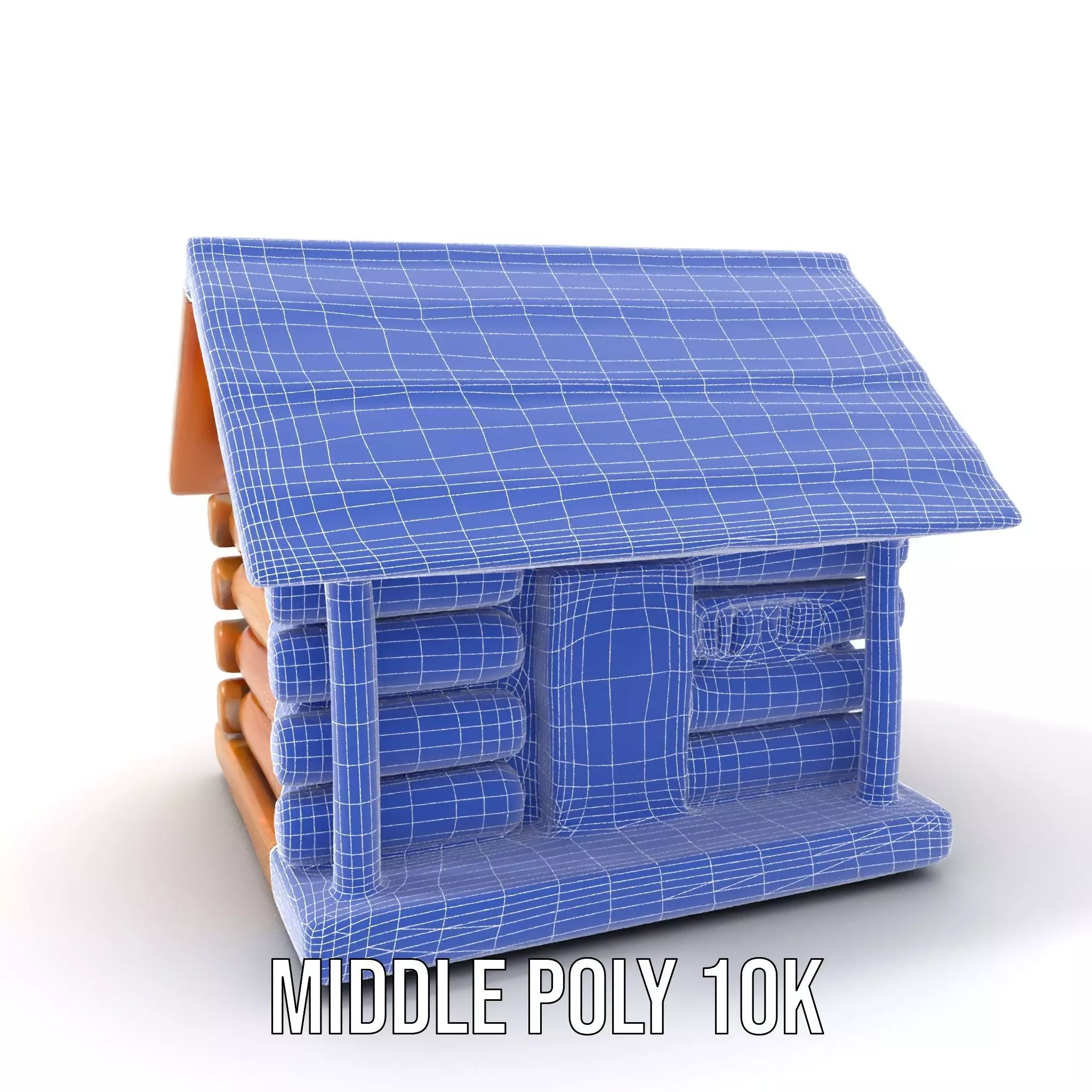 Rustic Log Cabin model pack Low-poly 3D model_18