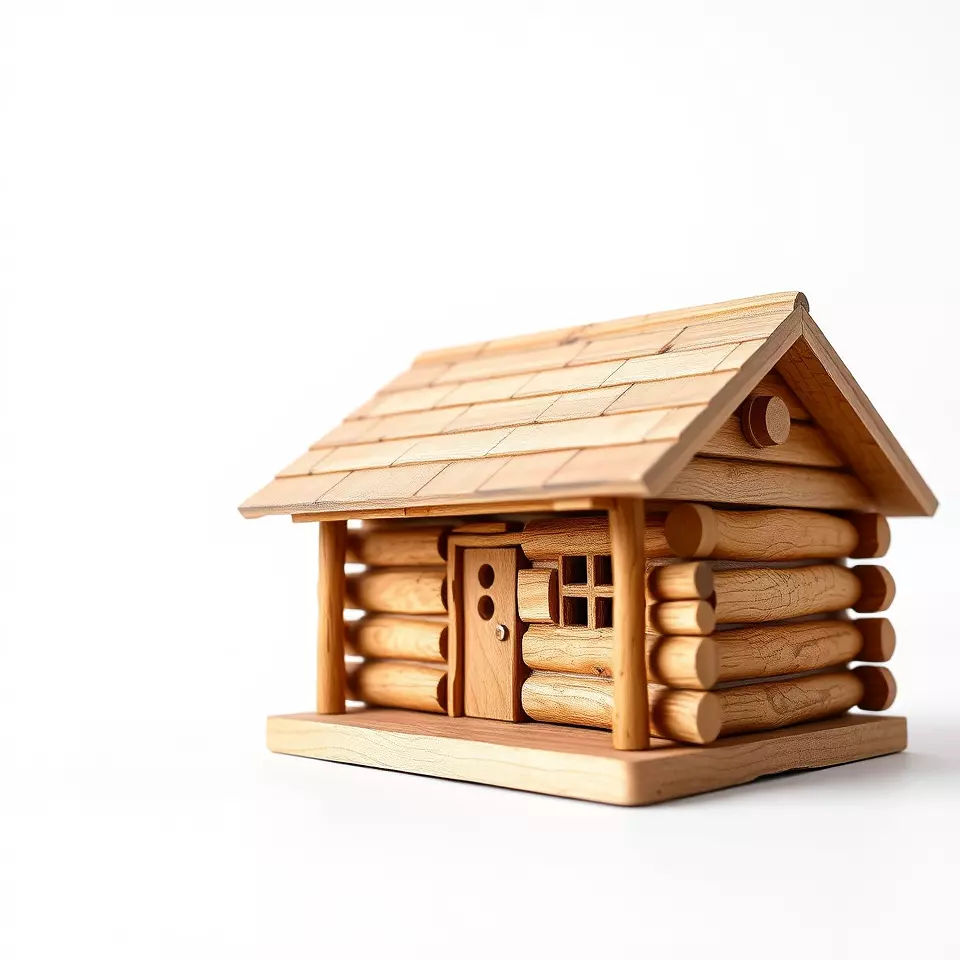 Rustic Log Cabin model pack Low-poly 3D model_2