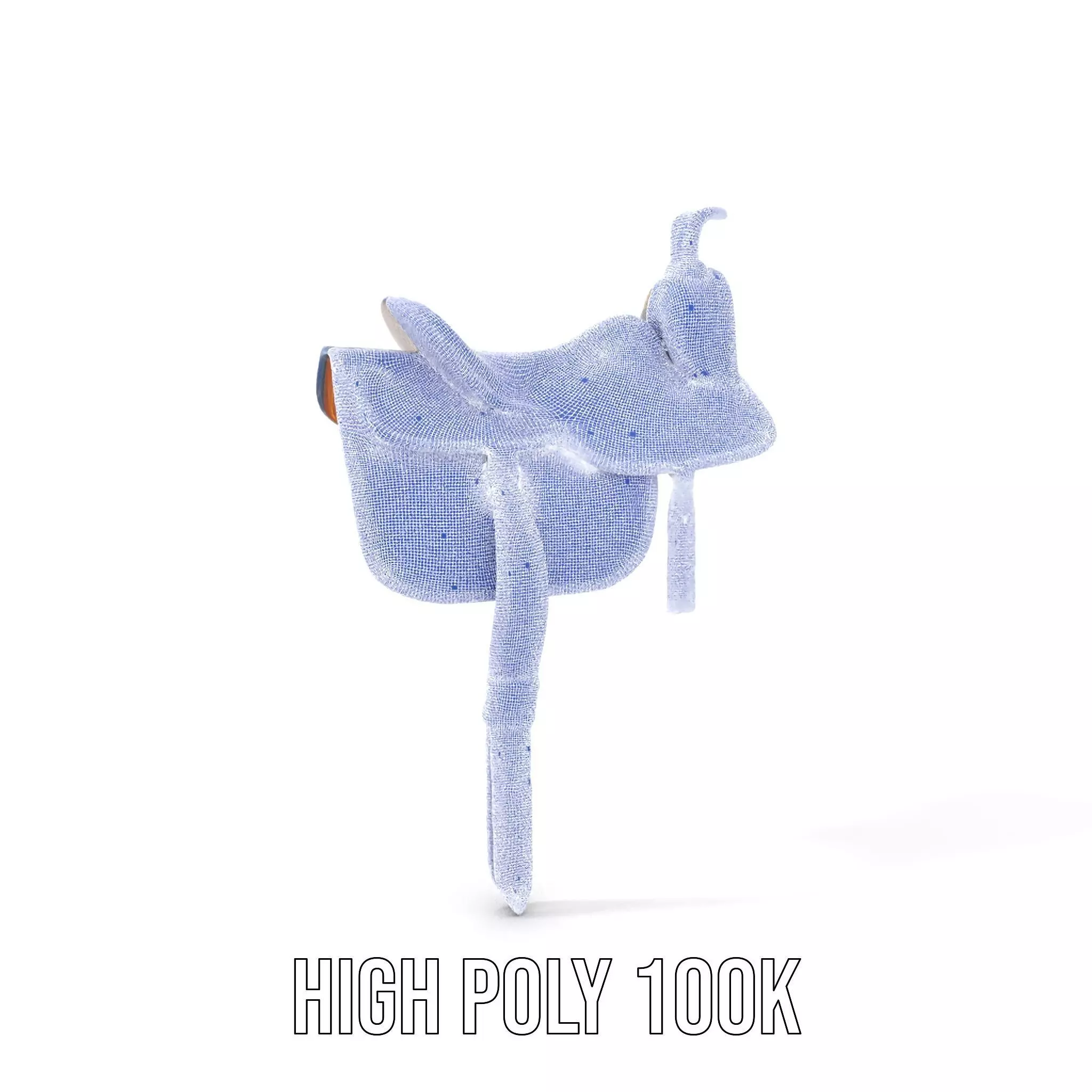 Royal Blue Ornate Saddle model pack Low-poly 3D model_4