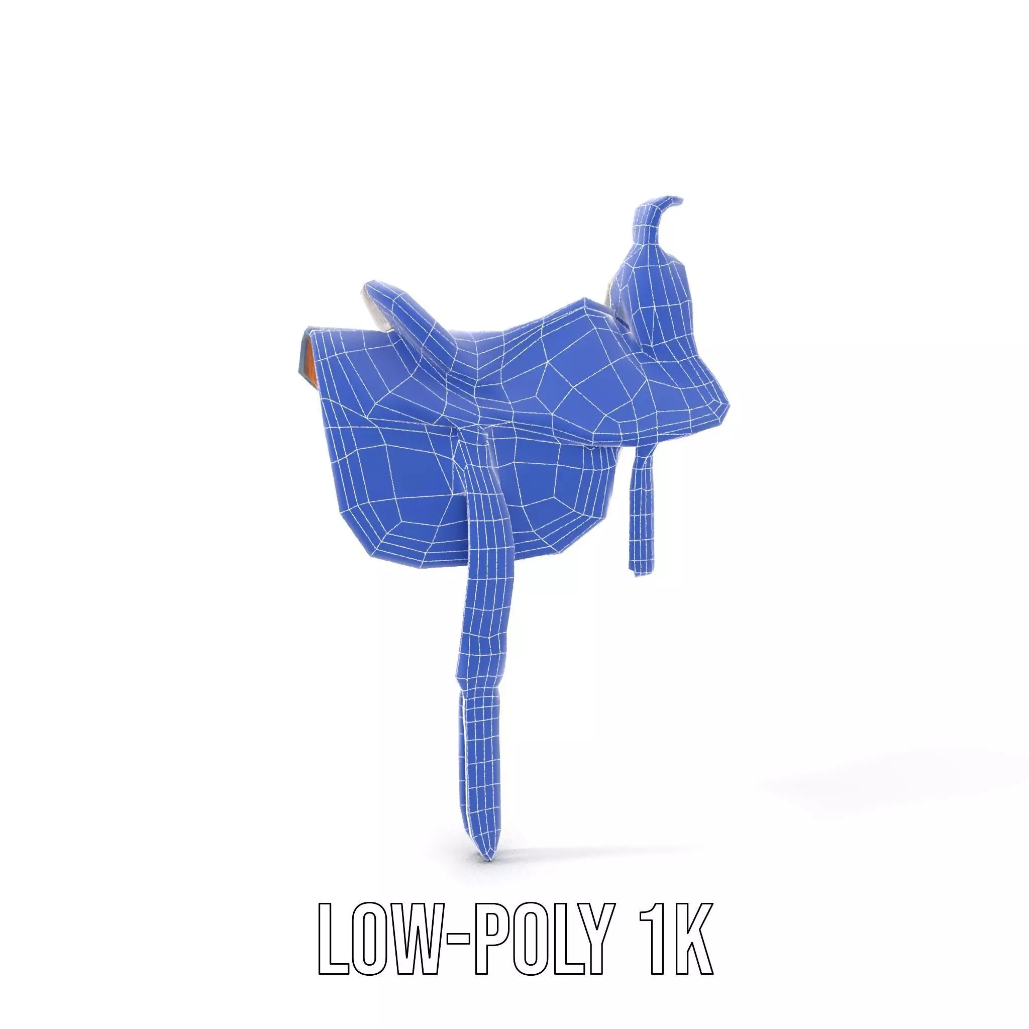 Royal Blue Ornate Saddle model pack Low-poly 3D model_17