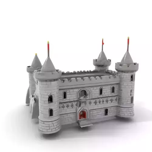 Medieval Stone Castle model pack Low-poly 3D model