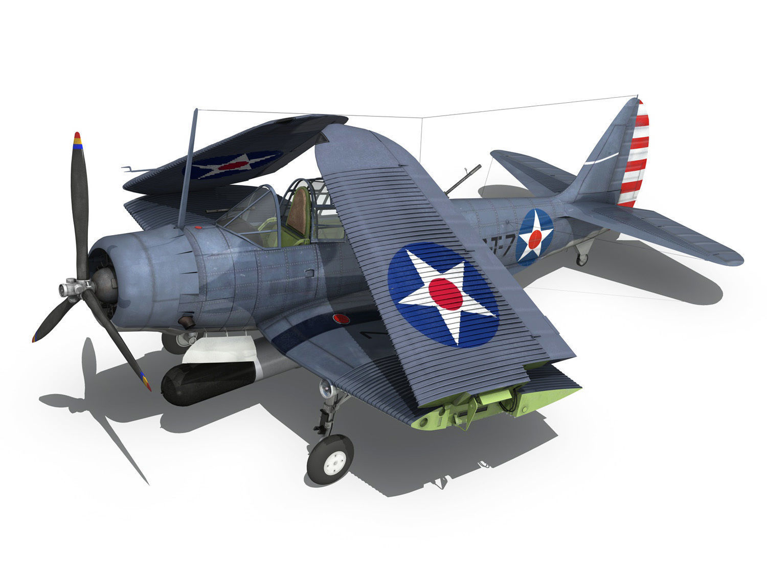 Douglas TDB-1 Devastator - 7T7  3D model_9