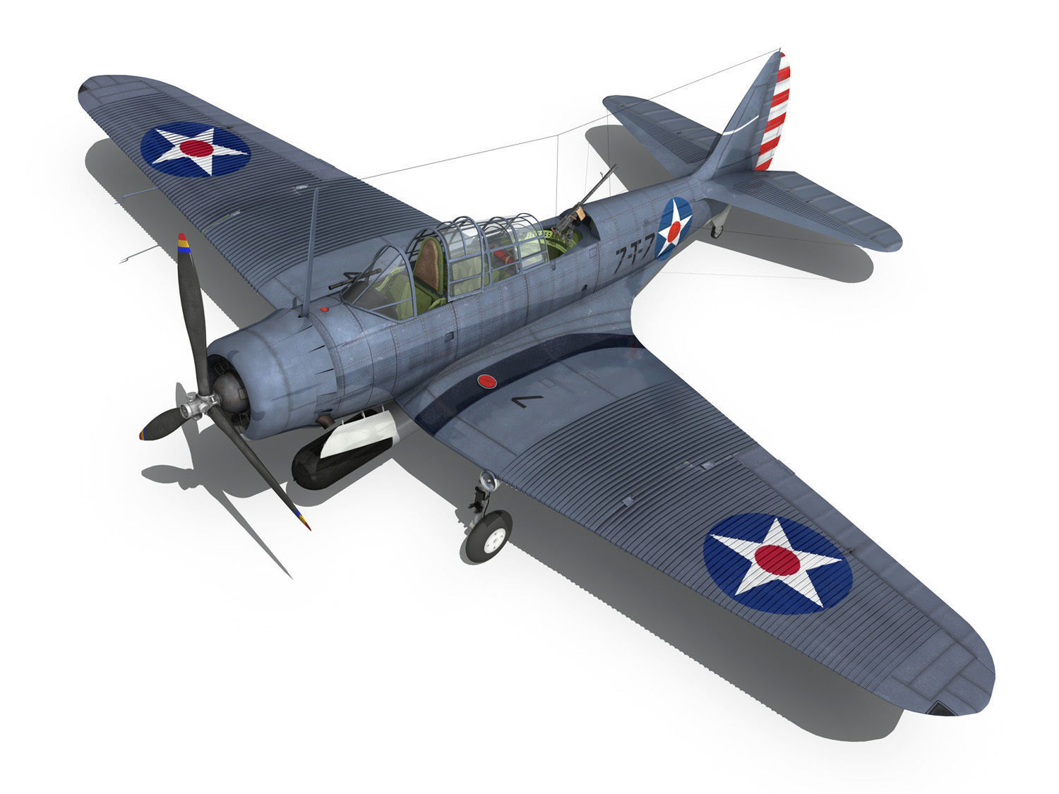 Douglas TDB-1 Devastator - 7T7  3D model_11