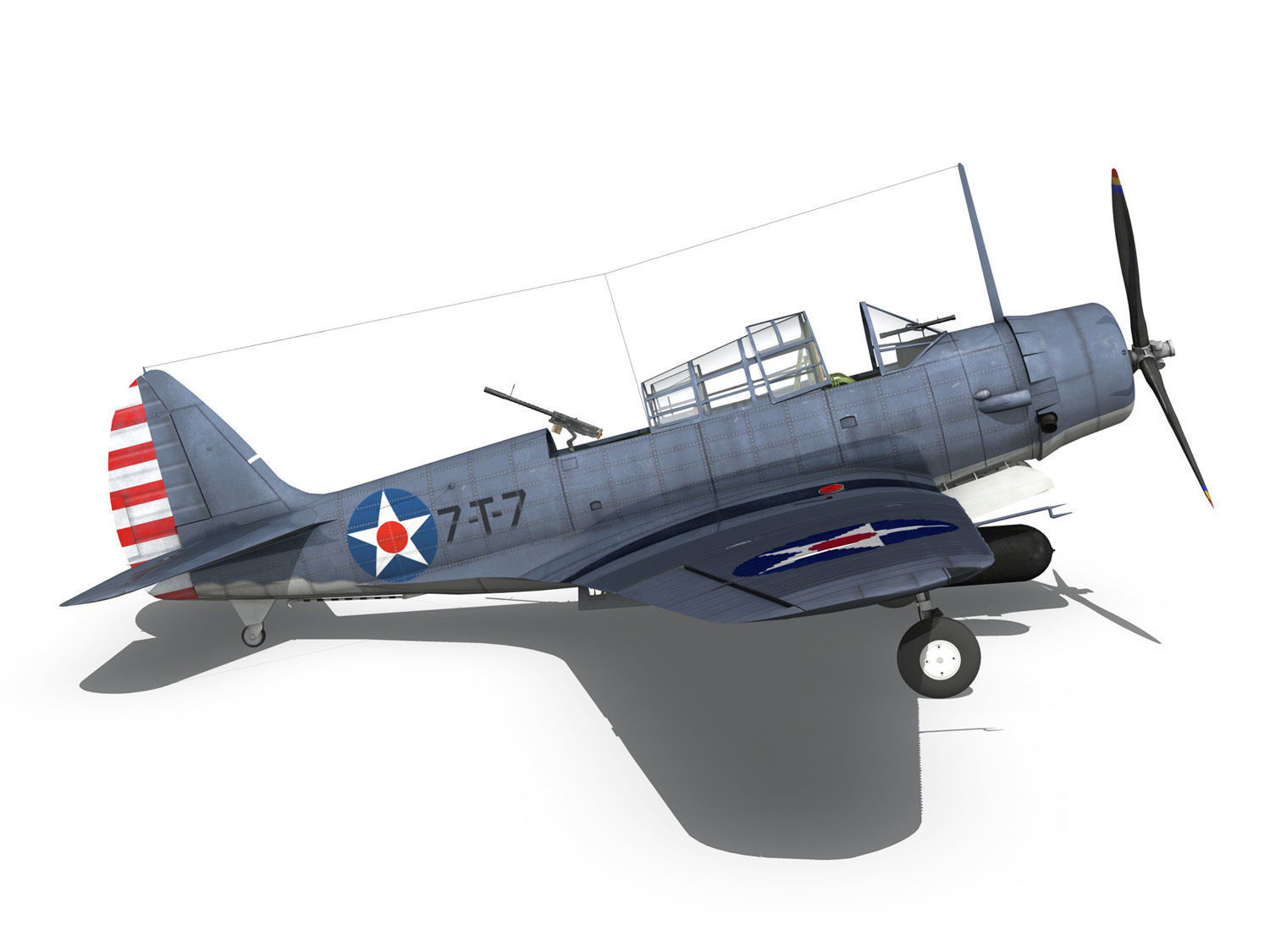 Douglas TDB-1 Devastator - 7T7  3D model_12