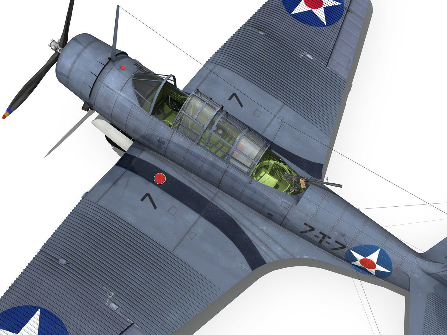 Douglas TDB-1 Devastator - 7T7  3D model_14