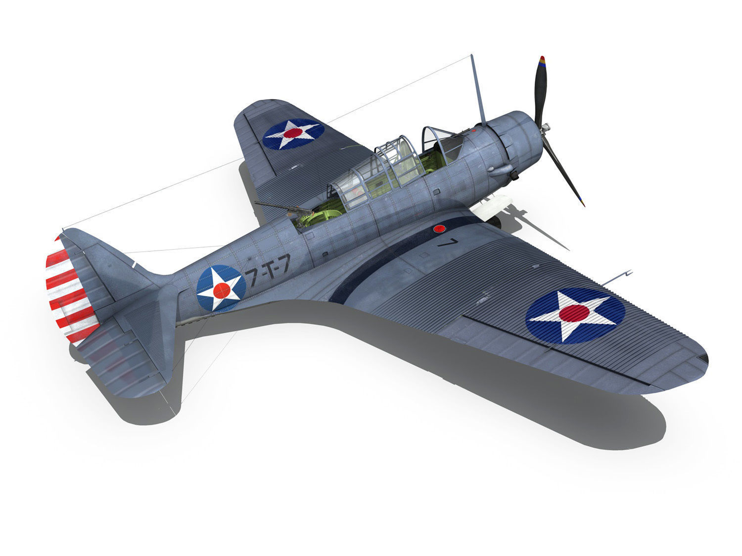 Douglas TDB-1 Devastator - 7T7  3D model_10