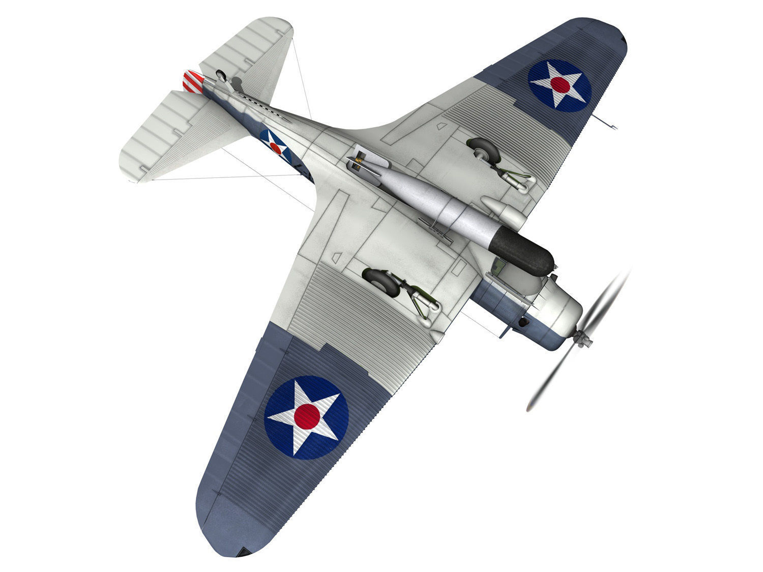 Douglas TDB-1 Devastator - 7T7  3D model_13