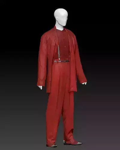 David Bowie red suit 