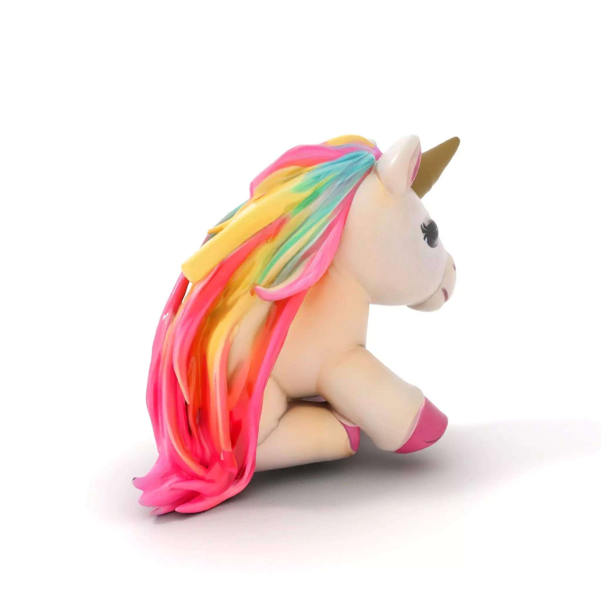Rainbow Unicorn Plush model pack Low-poly 3D model_0
