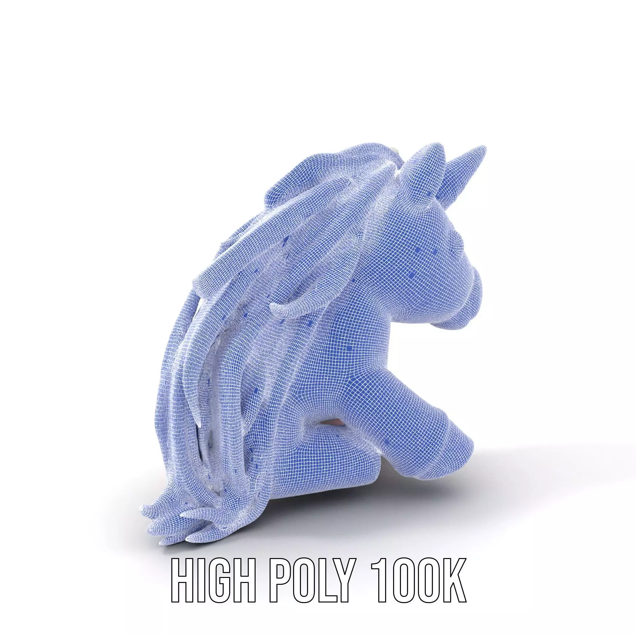 Rainbow Unicorn Plush model pack Low-poly 3D model_4
