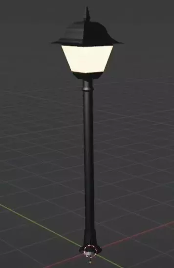 Park lamp 3D print model_0