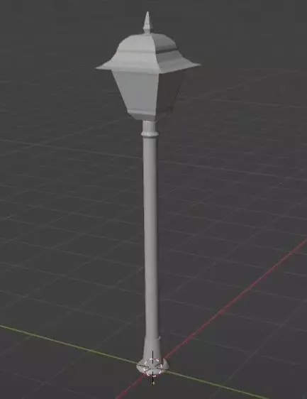Park lamp 3D print model_1