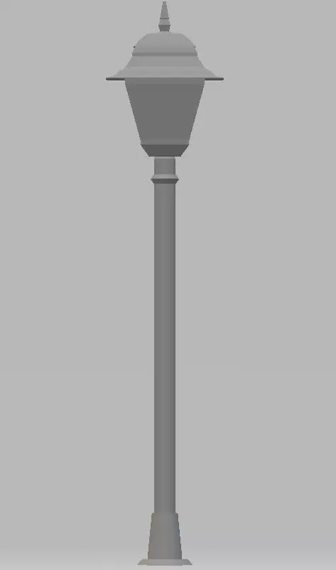 Park lamp 3D print model_2