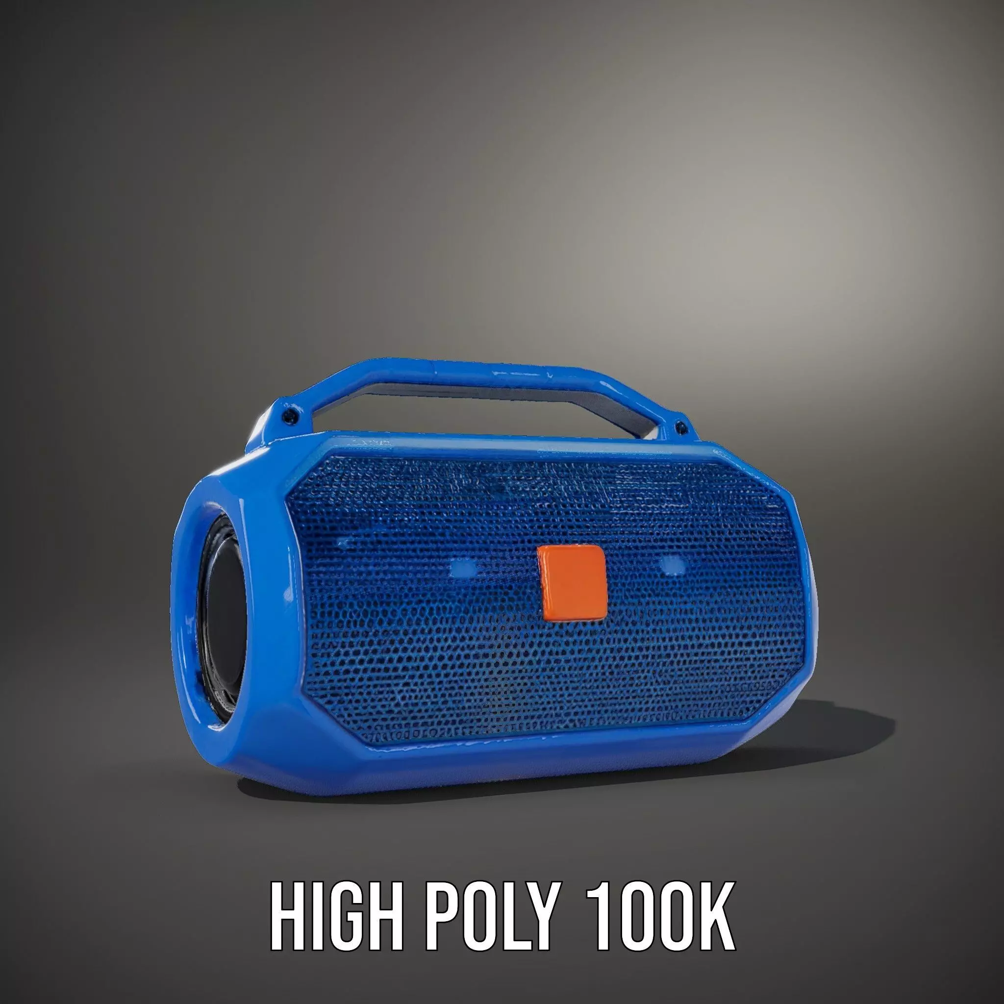 Vibrant Blue Speaker model pack Low-poly 3D model_10
