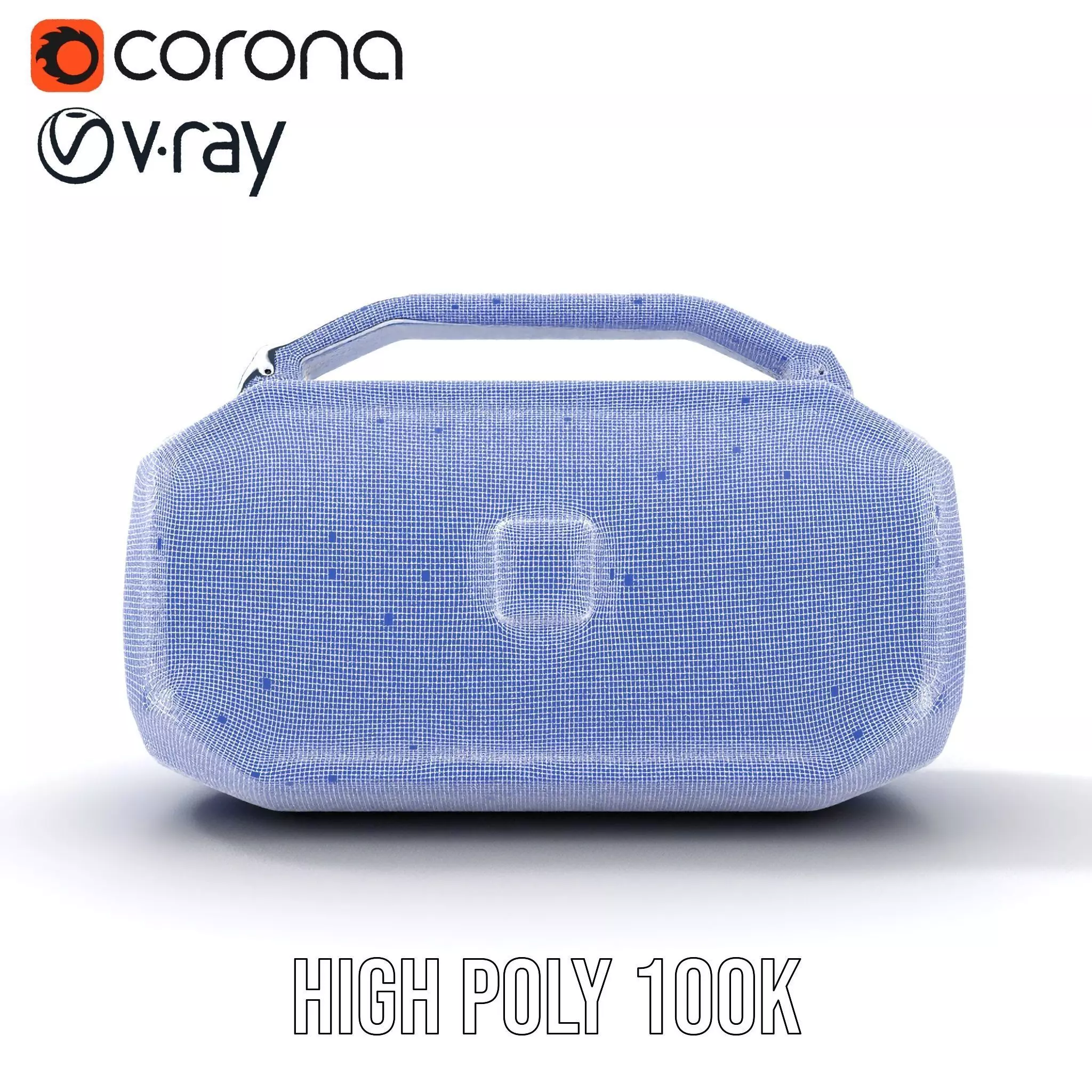 Vibrant Blue Speaker model pack Low-poly 3D model_32