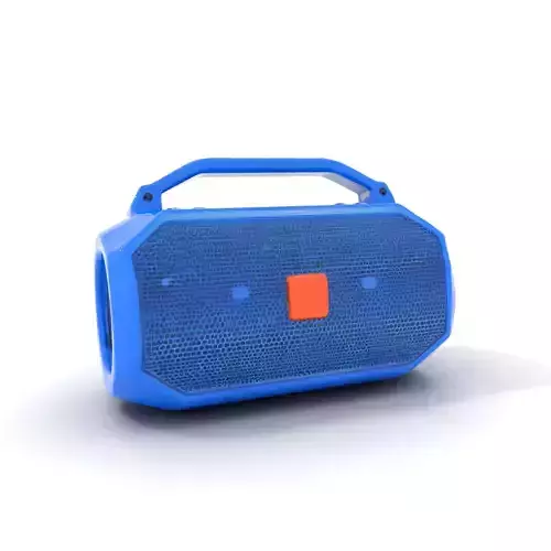 Vibrant Blue Speaker model pack Low-poly 3D model