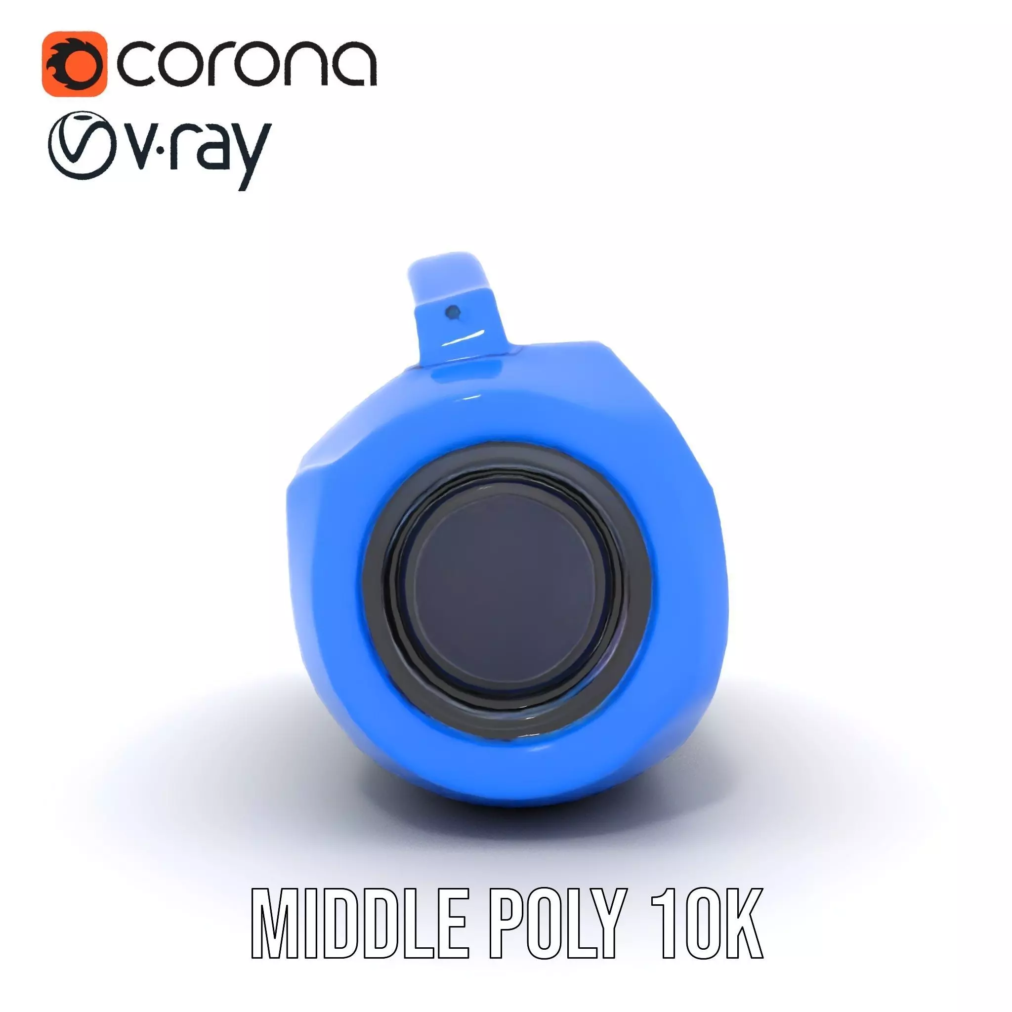 Vibrant Blue Speaker model pack Low-poly 3D model_27