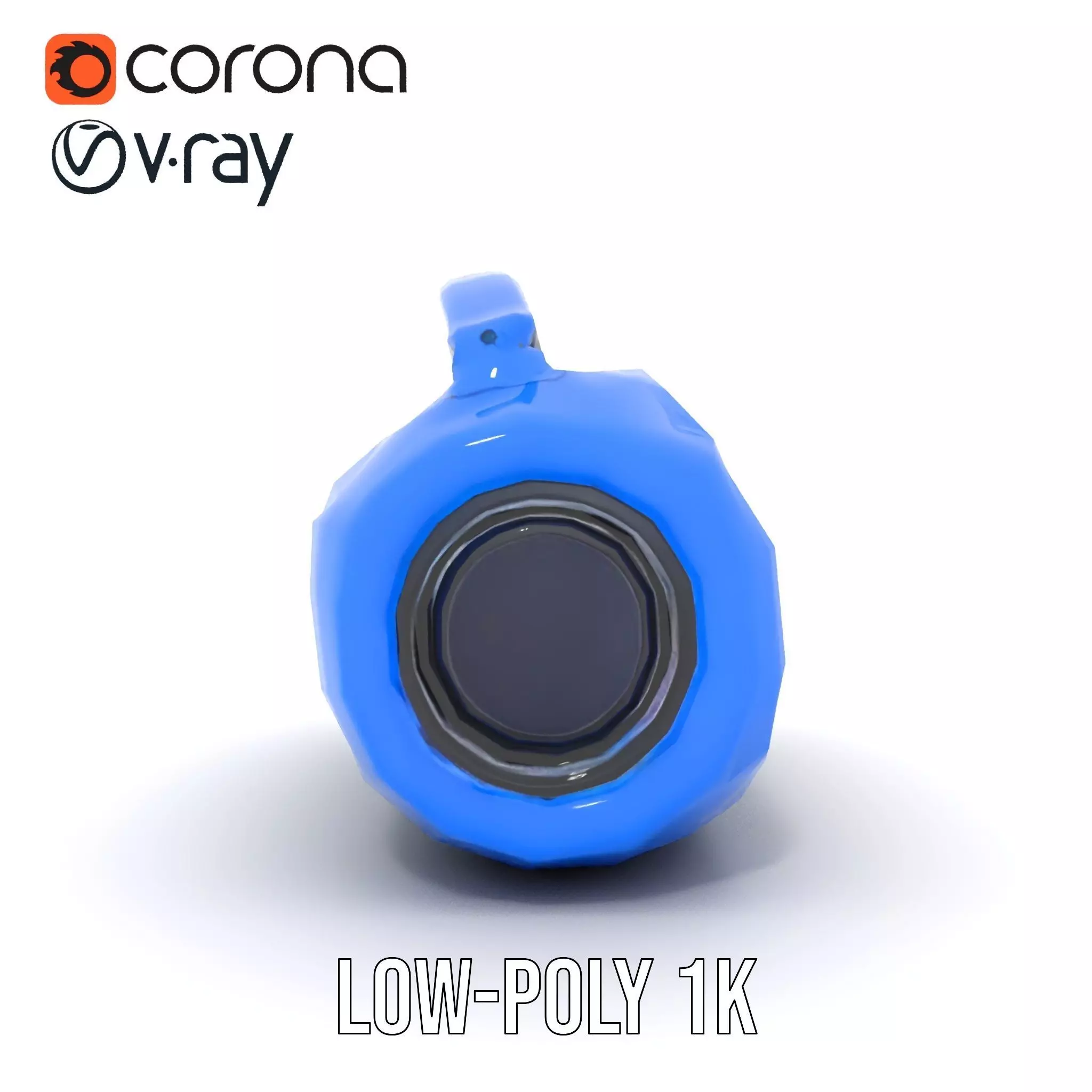 Vibrant Blue Speaker model pack Low-poly 3D model_22