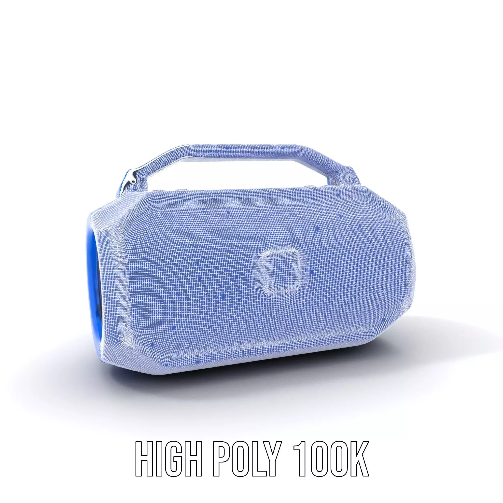 Vibrant Blue Speaker model pack Low-poly 3D model_4