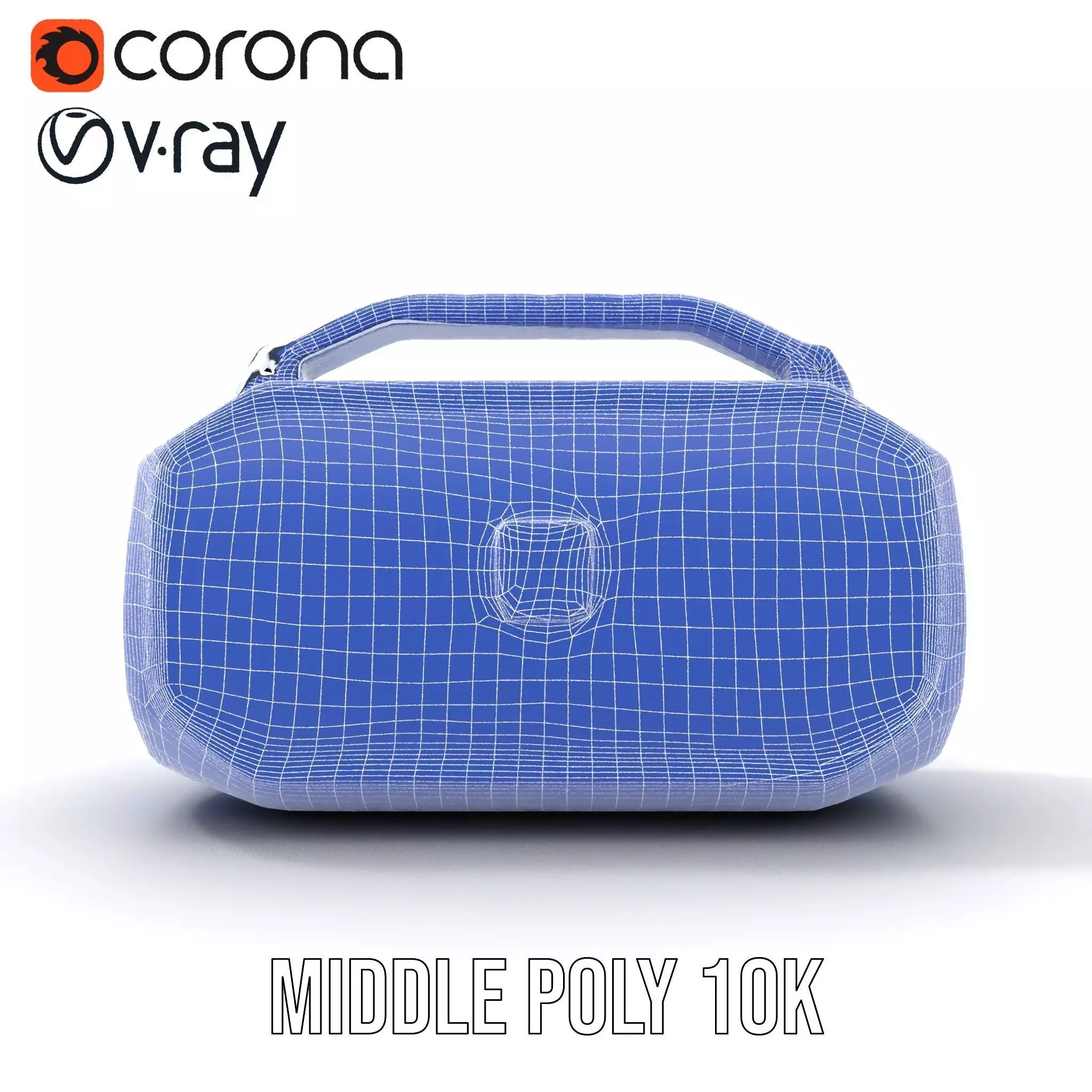 Vibrant Blue Speaker model pack Low-poly 3D model_21