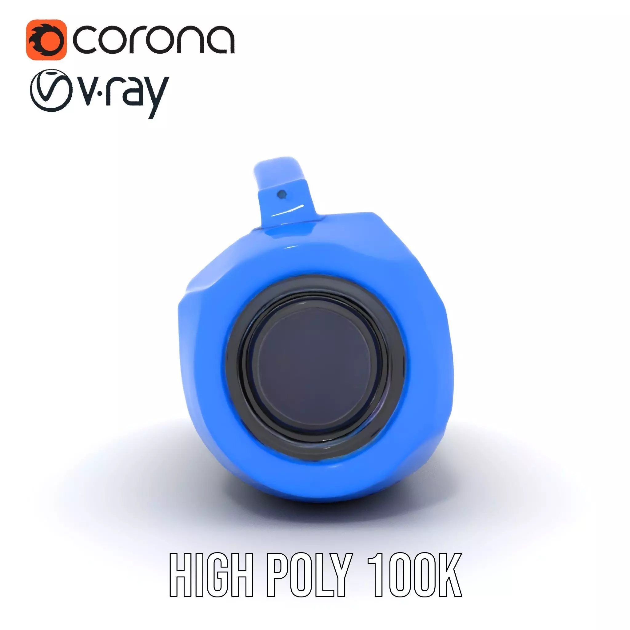 Vibrant Blue Speaker model pack Low-poly 3D model_23