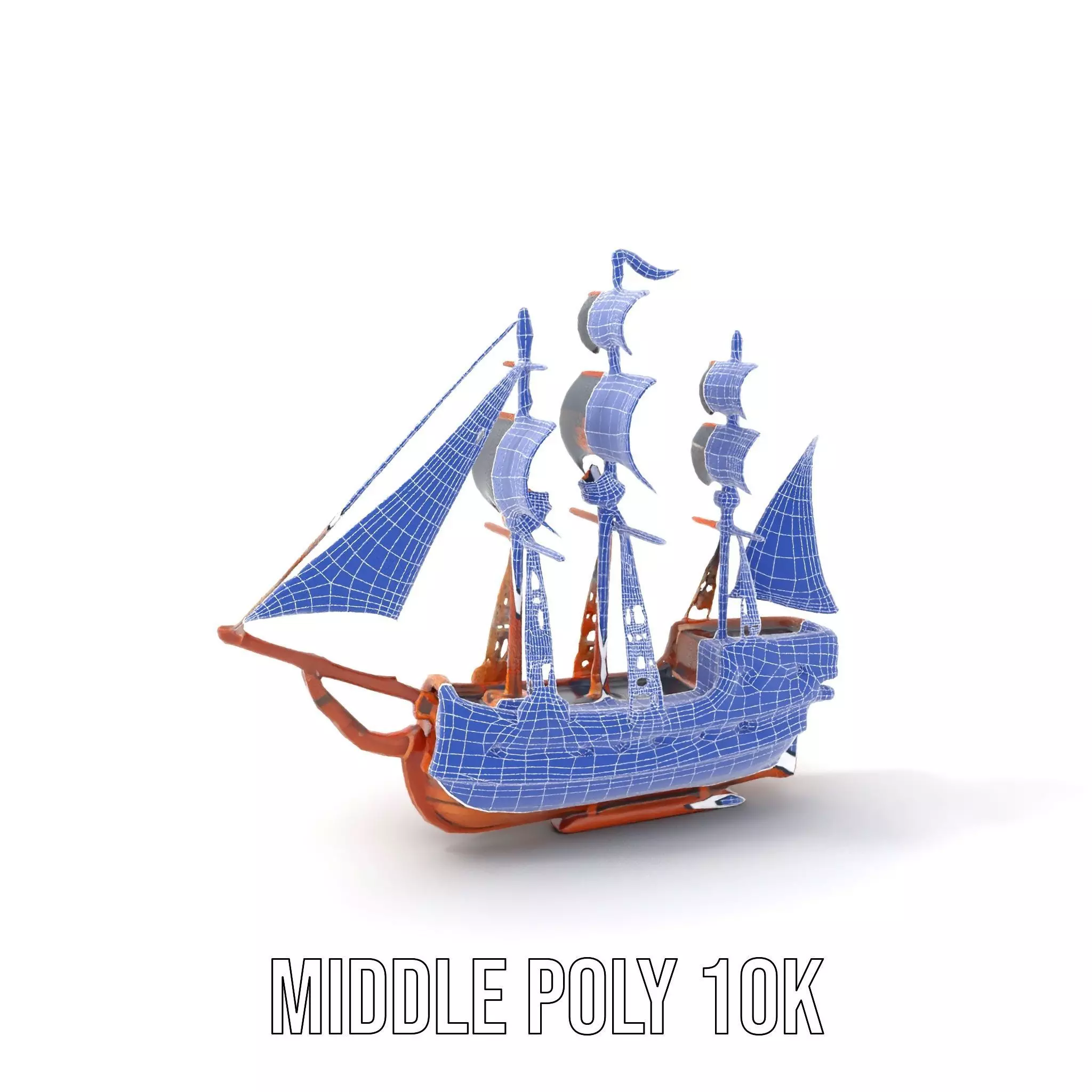 Grand Pirate Ship model pack Low-poly 3D model_6