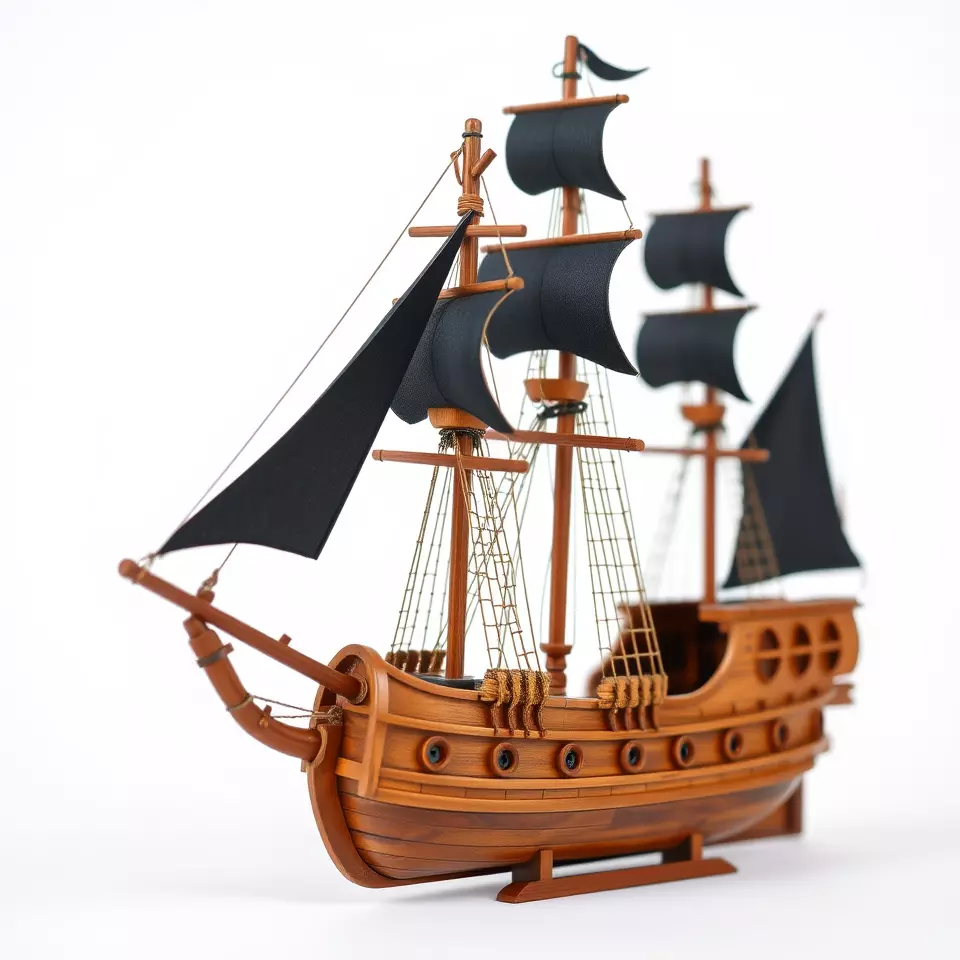 Grand Pirate Ship model pack Low-poly 3D model_2