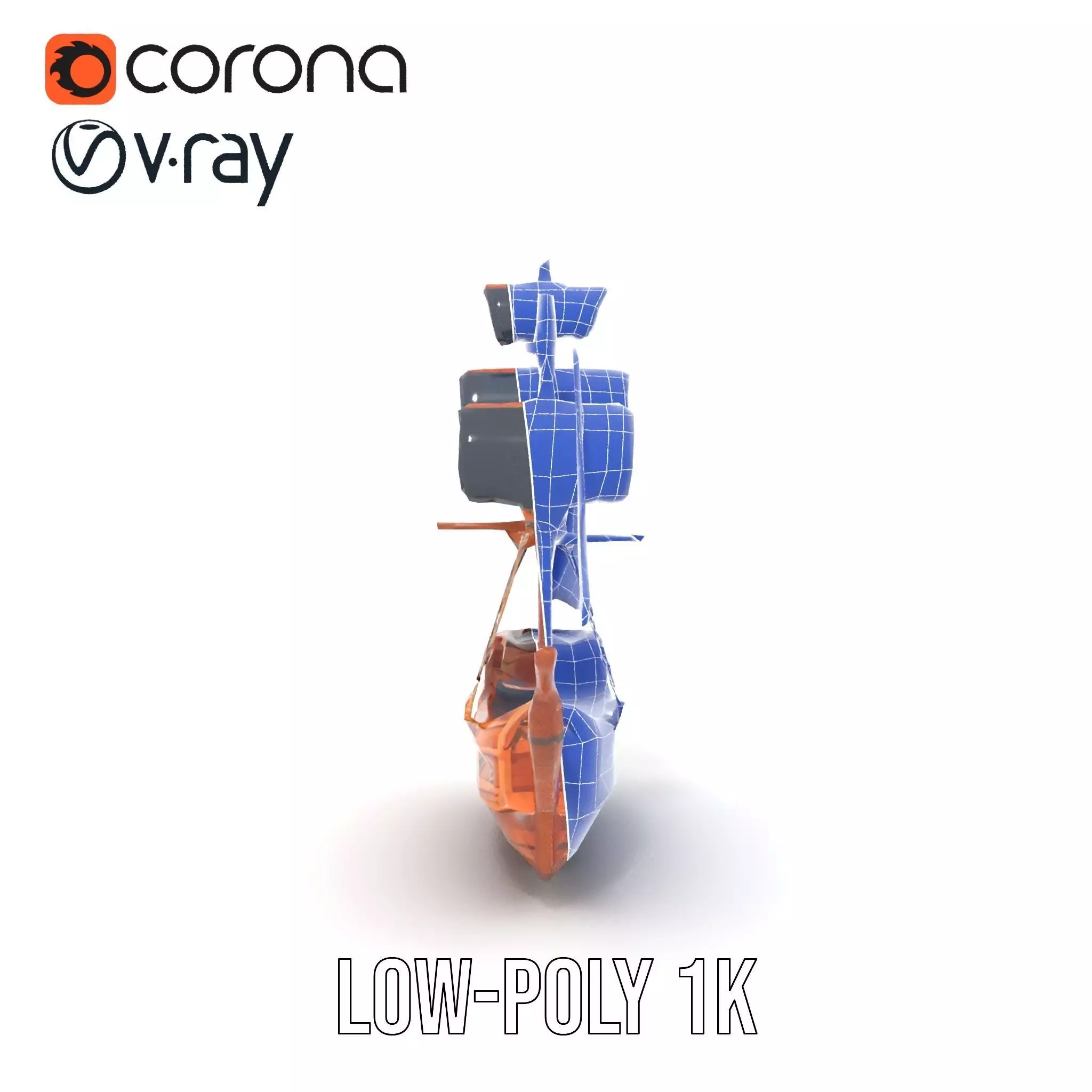 Grand Pirate Ship model pack Low-poly 3D model_27