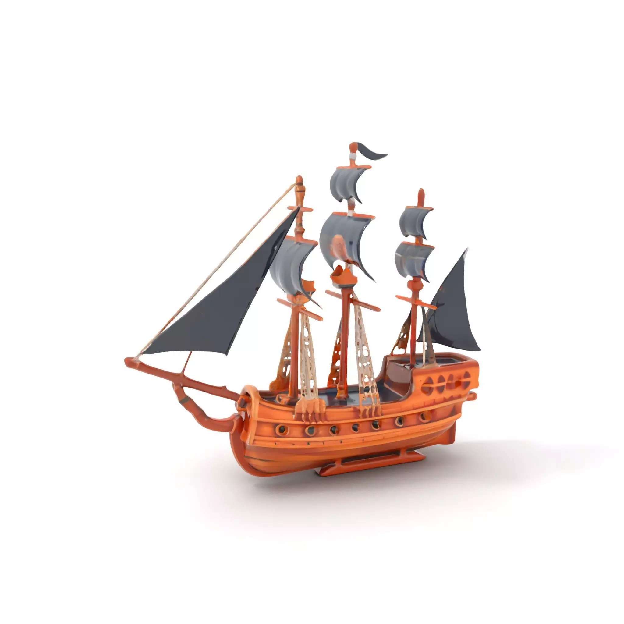 Grand Pirate Ship model pack Low-poly 3D model_0