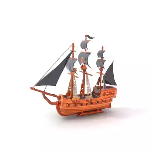 Grand Pirate Ship model pack Low-poly 3D model
