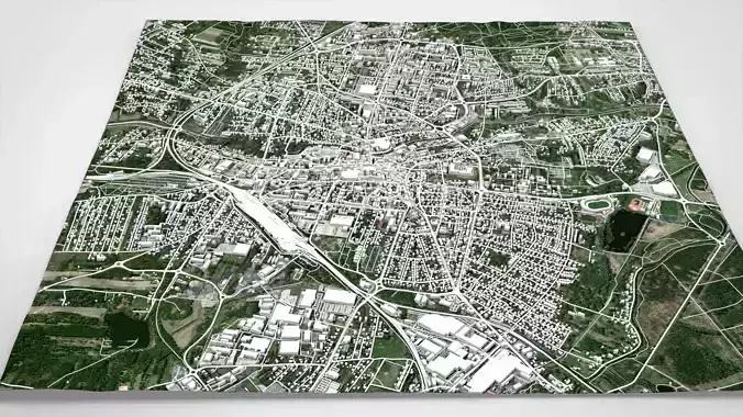 Cityscape Rybnik Poland 3D model