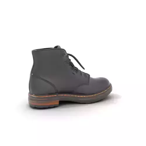 Classic Black Leather Boot model pack Low-poly 3D model