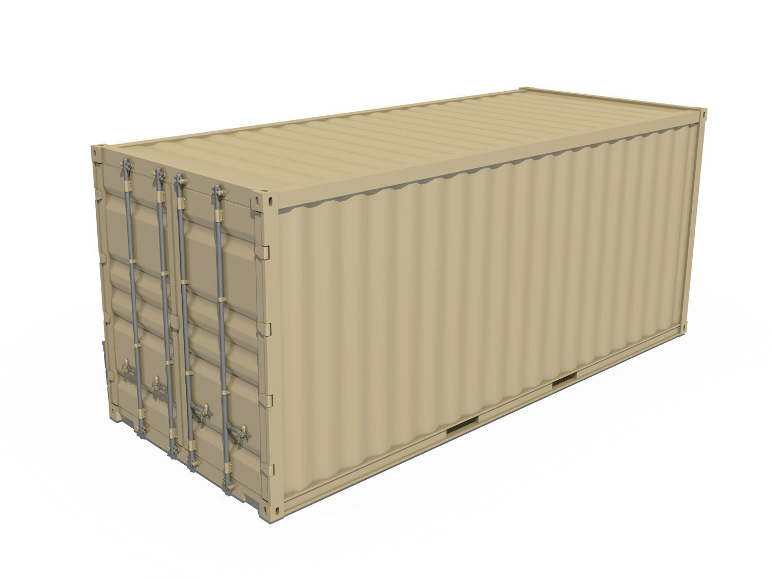 20ft Shipping Container  3D model_3