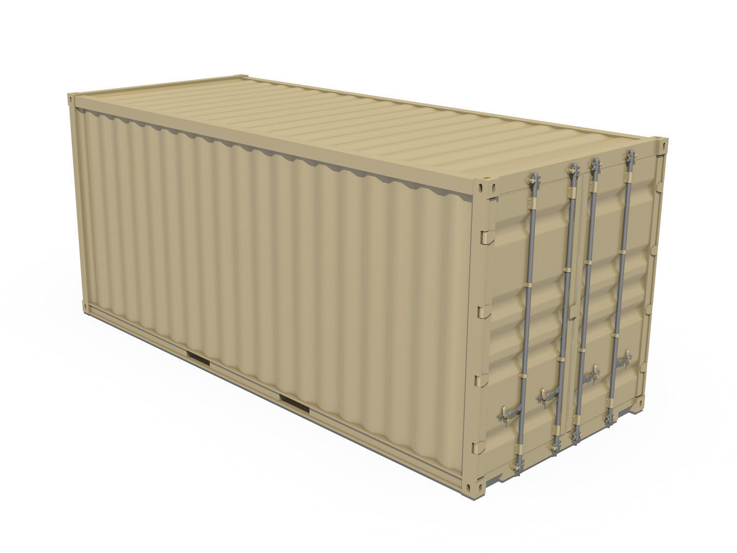 20ft Shipping Container  3D model_1