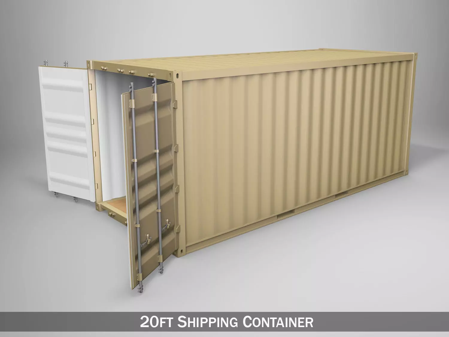 20ft Shipping Container  3D model_0